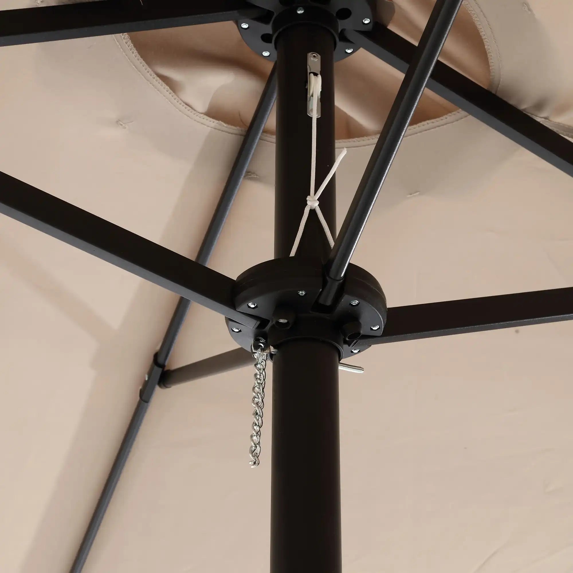 14.8 Ft Double Sided Outdoor Umbrella Rectangular Large with Crank ( khaki ) - Best Buy Furniture