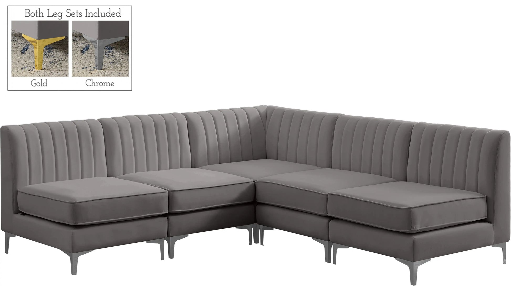 Alina - 5 Piece Armless Sectional - Best Buy Furniture