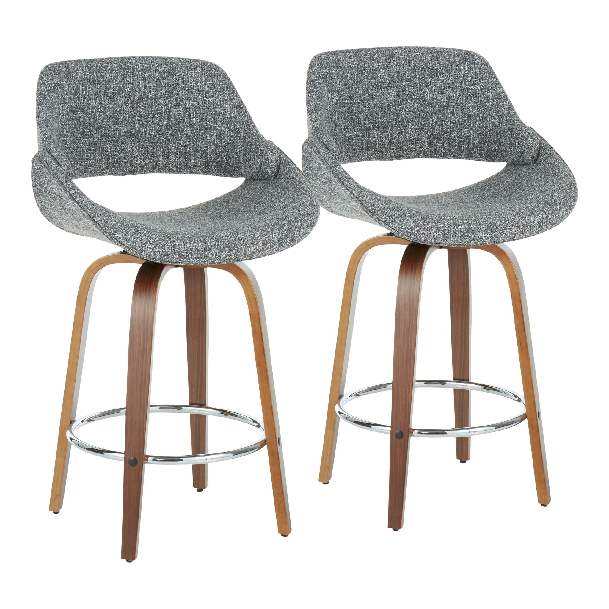 Fabrico - Mid Century Modern Counter Stool (Set of 2) - Best Buy Furniture
