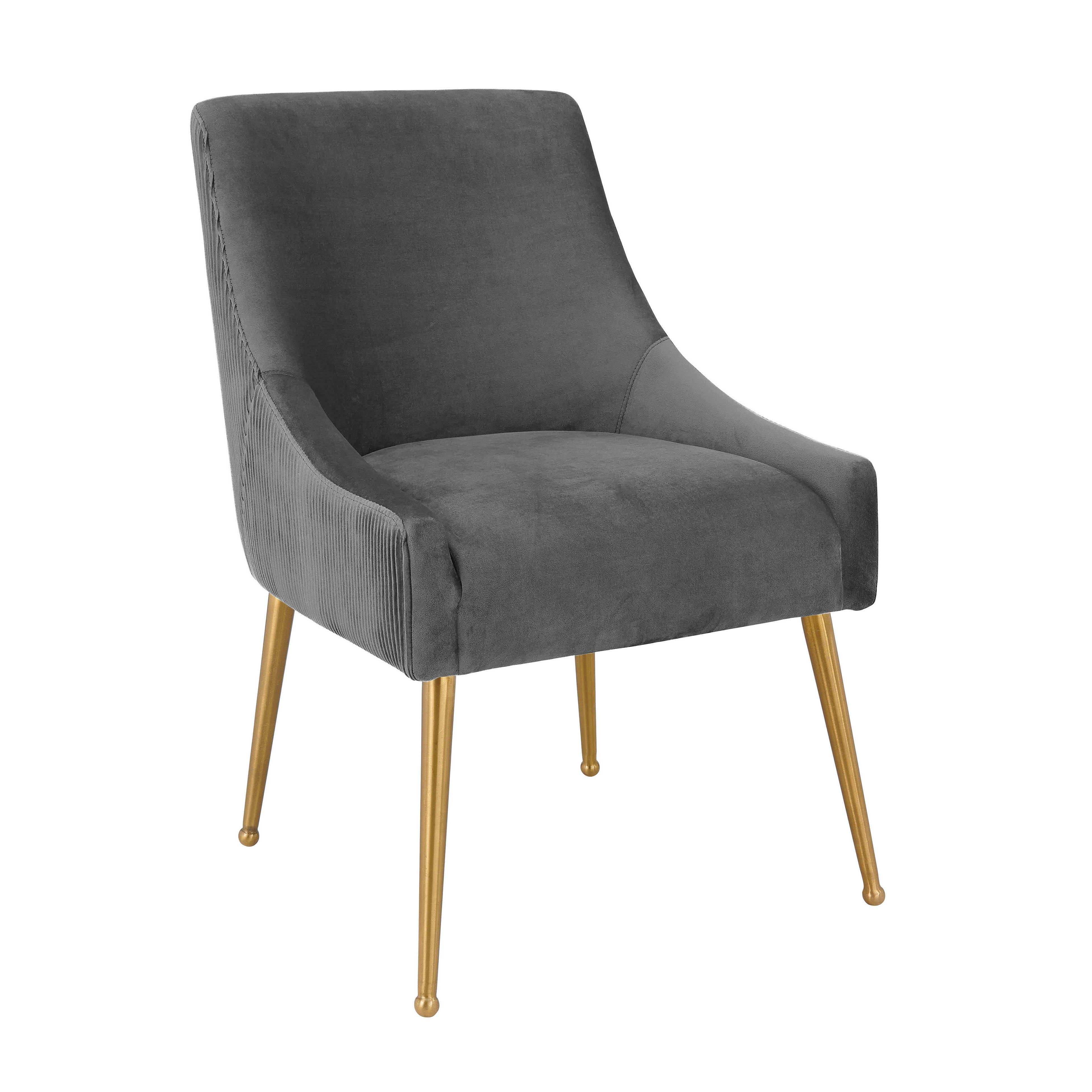 Beatrix - Pleated Velvet Side Chair - Best Buy Furniture