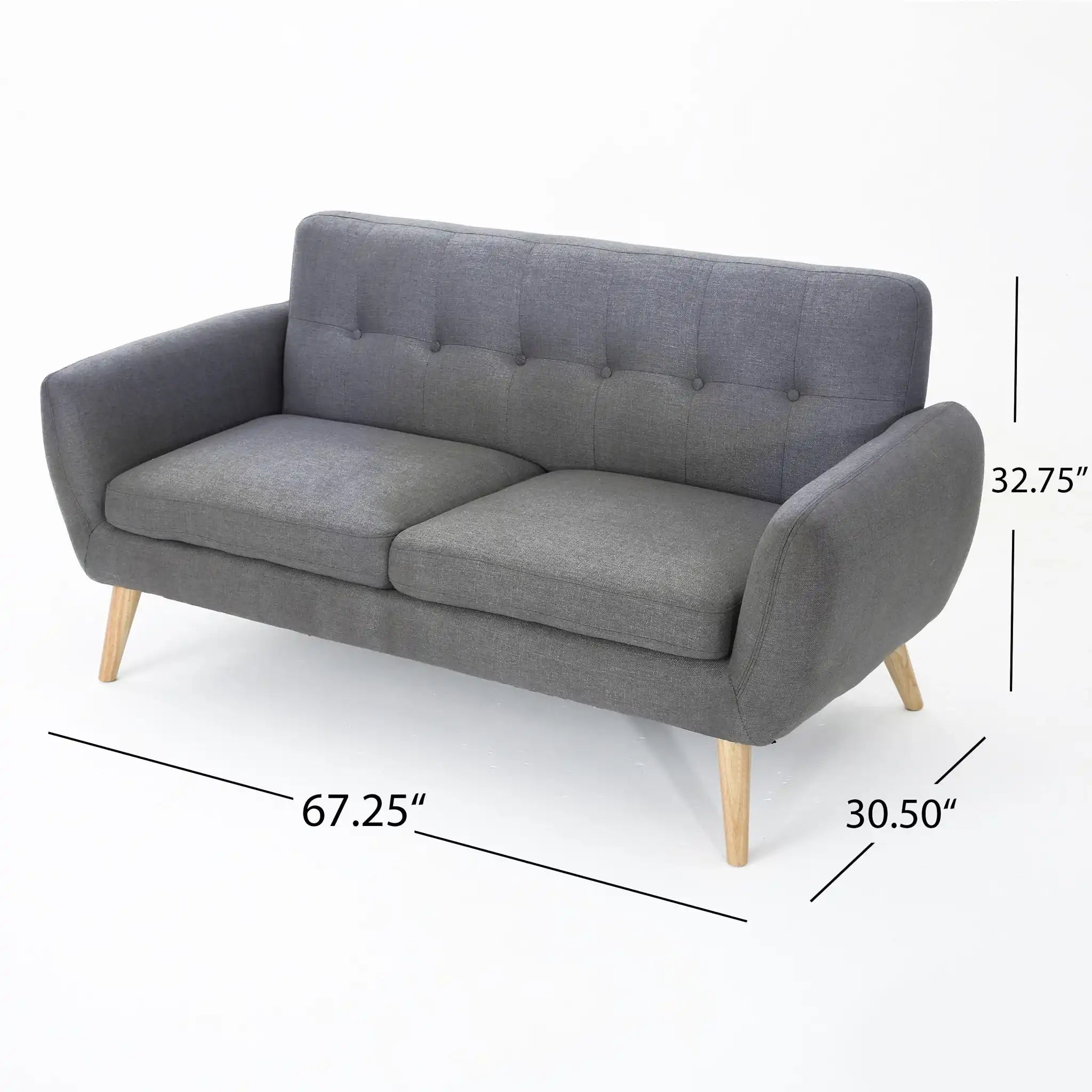 Modern Loveseat Sofa With Button Tufted Backrest - Best Buy Furniture