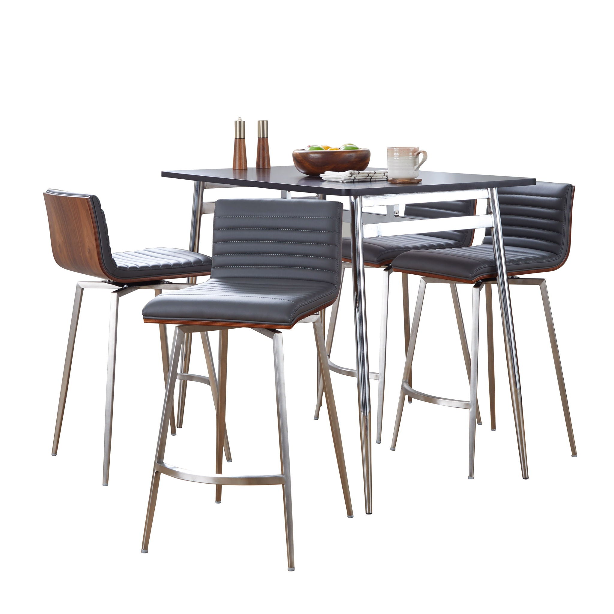 Marcel Mason - 5 Piece Swivel Contemporary Counter Height Dining Set - Best Buy Furniture