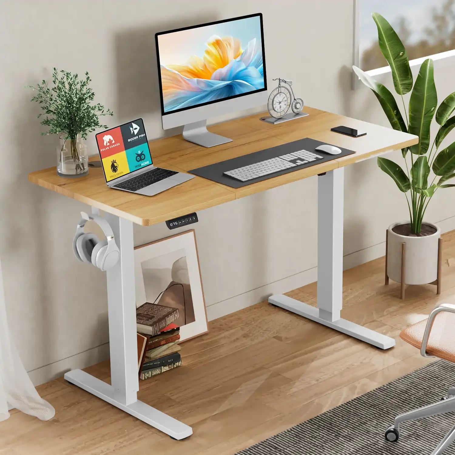 Adjustable Electric Standing Desk, 63 x 24 Inch, 3 Memory Presets - Best Buy Furniture
