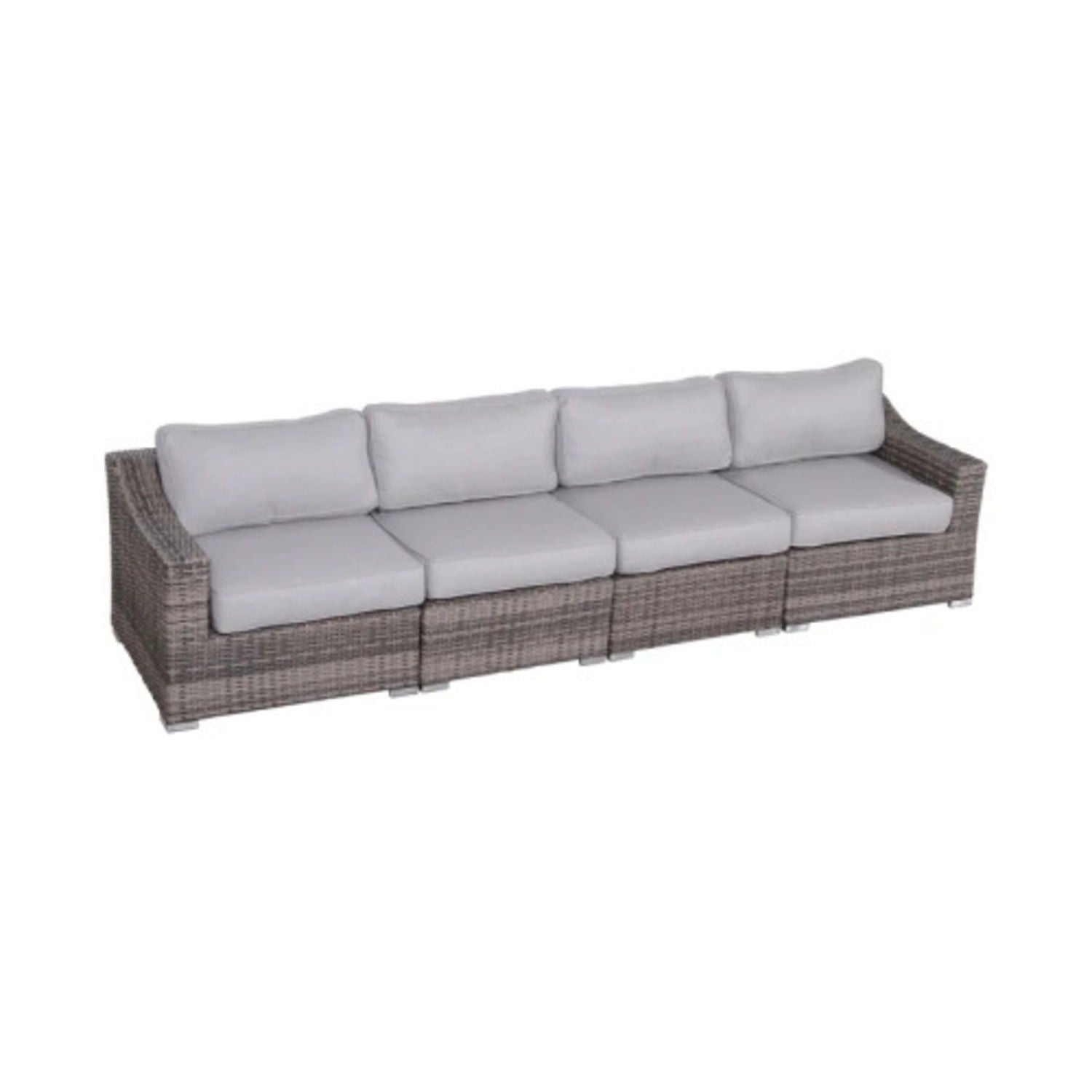 Contemporary Outdoor Rattan Wicker Sectional Seating Group With Cushions - Best Buy Furniture