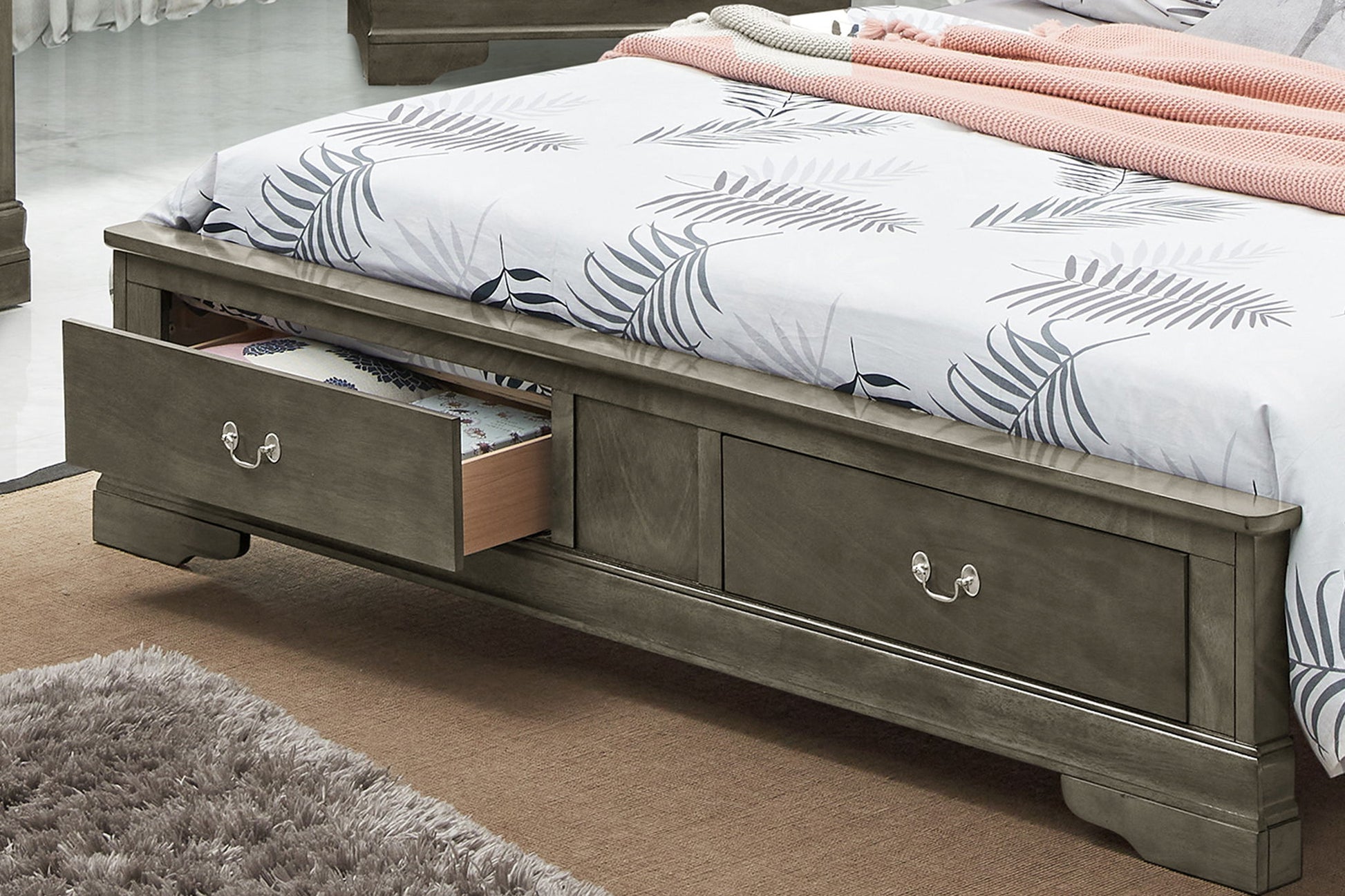 Louis Phillipe - Storage Bed - Best Buy Furniture