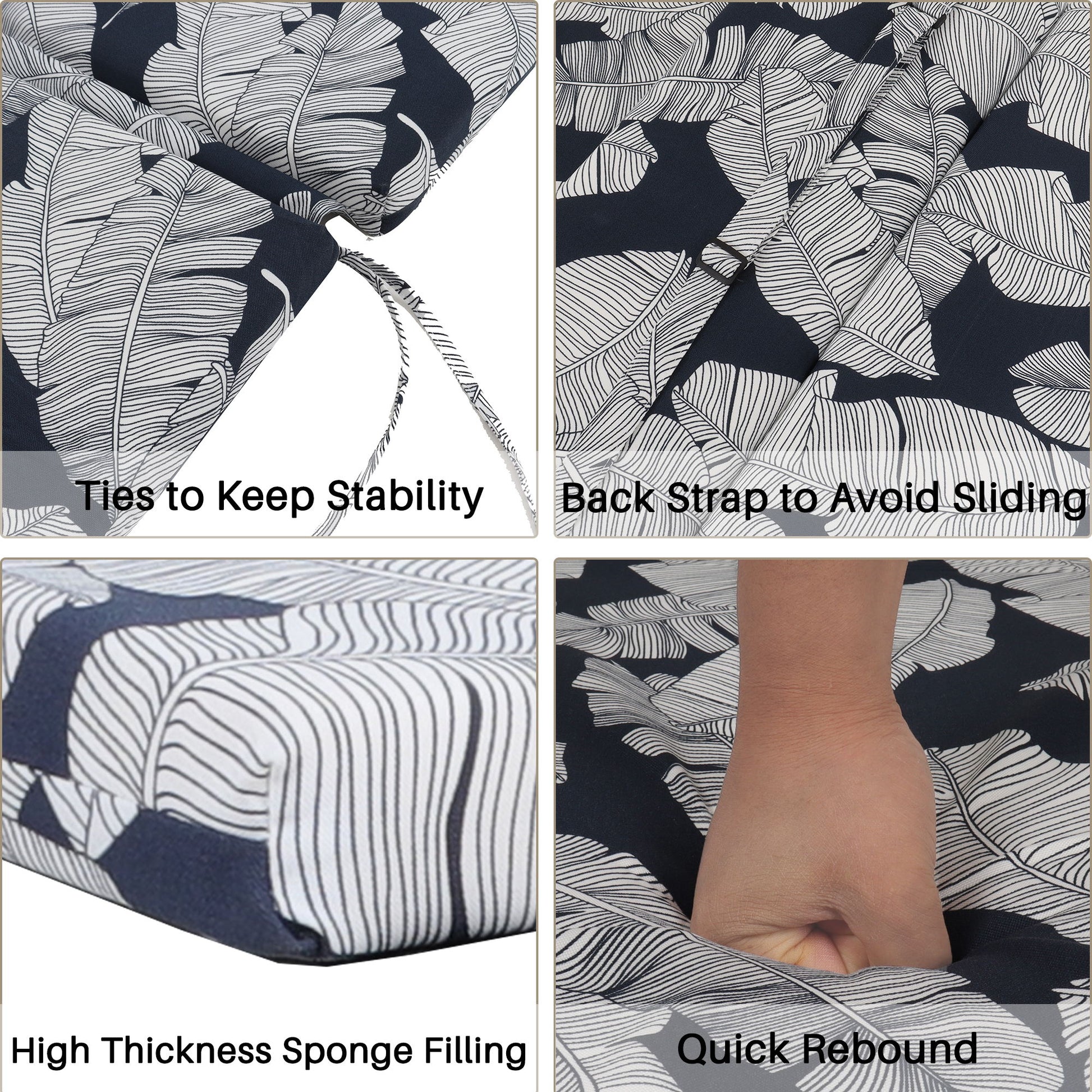 2 Piece Chaise Lounge Chair Cushion Set With Ties - Best Buy Furniture
