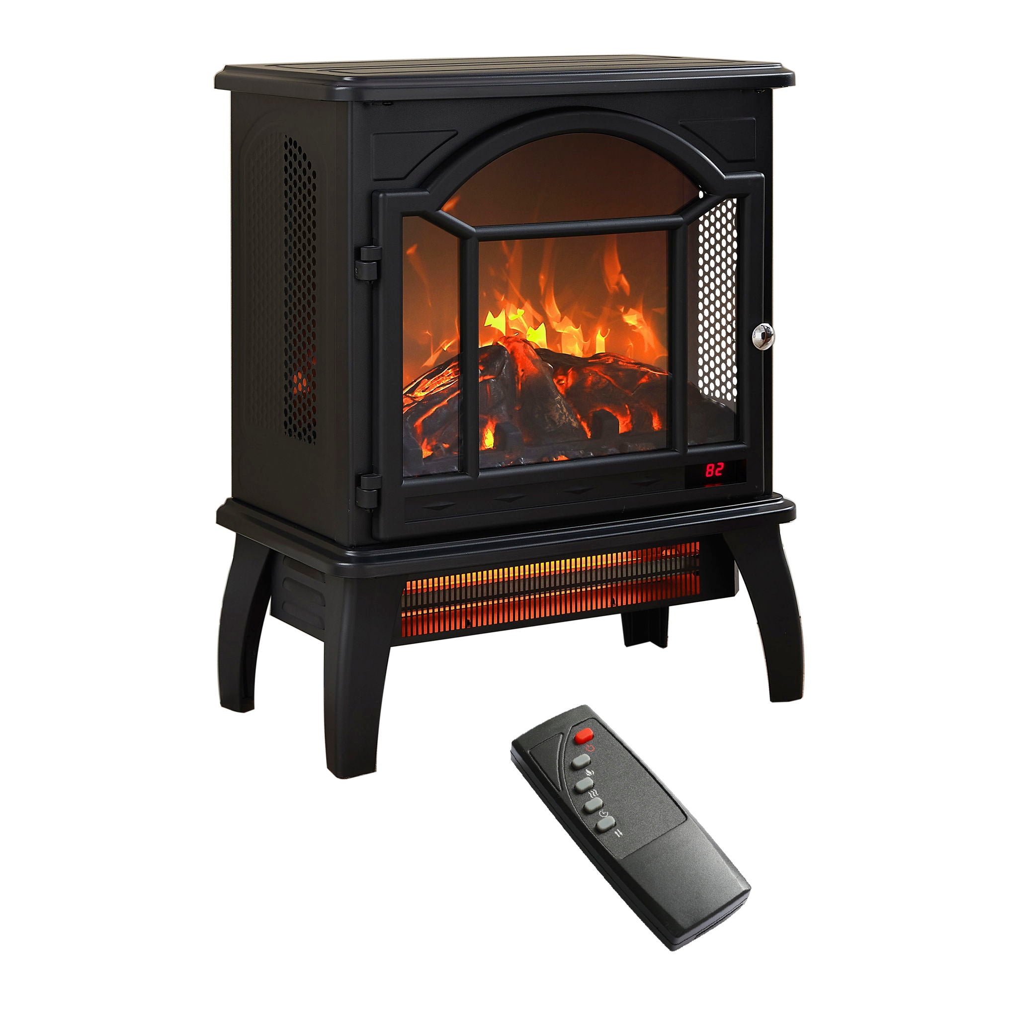 3D Flame Electric Infrared Quartz Fireplace Stove With Remote Control - Best Buy Furniture