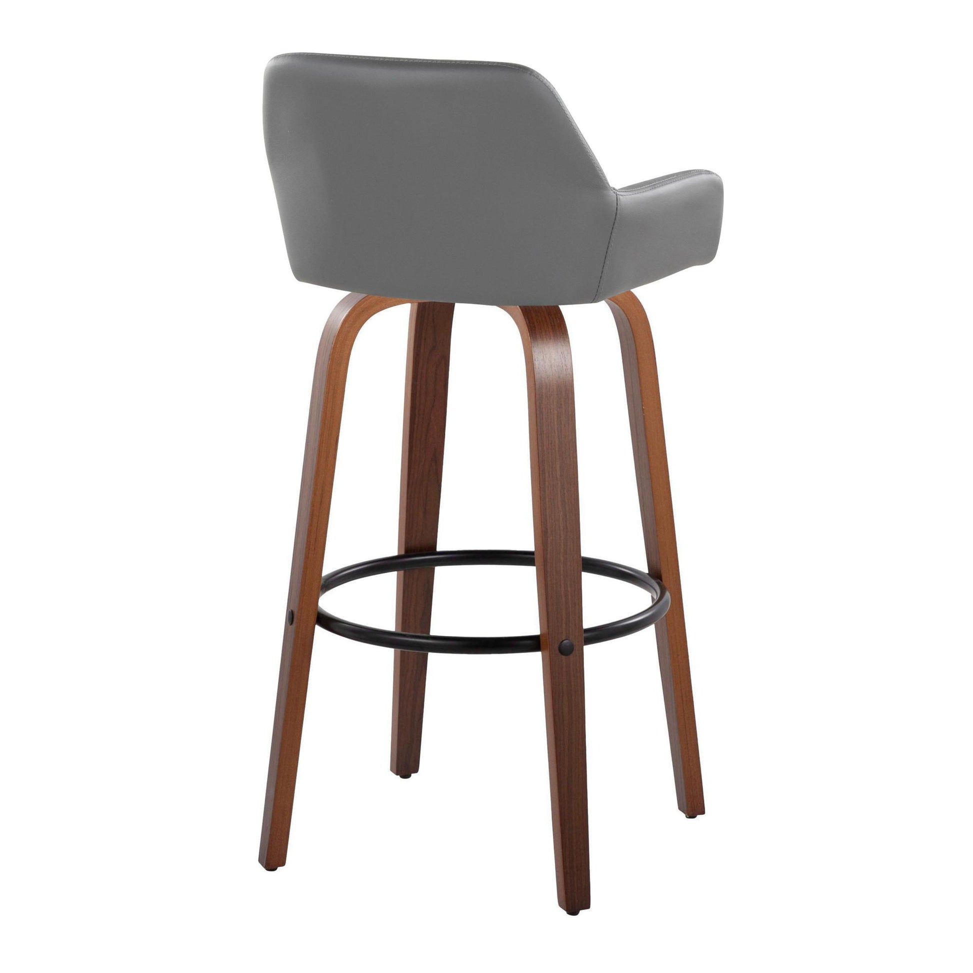 Daniella - Contemporary Fixed Height, Barstool & Swivel And Round Footrest (Set of 2) - Best Buy Furniture