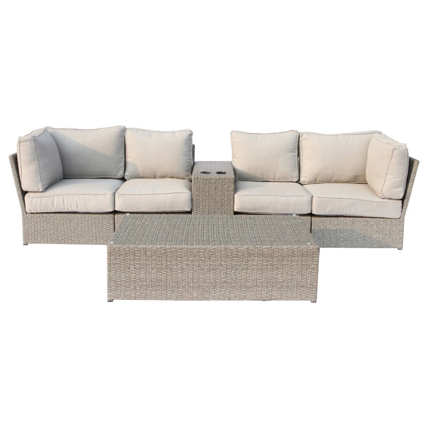 Stylish Modular Wicker Patio Seating Group - Best Buy Furniture