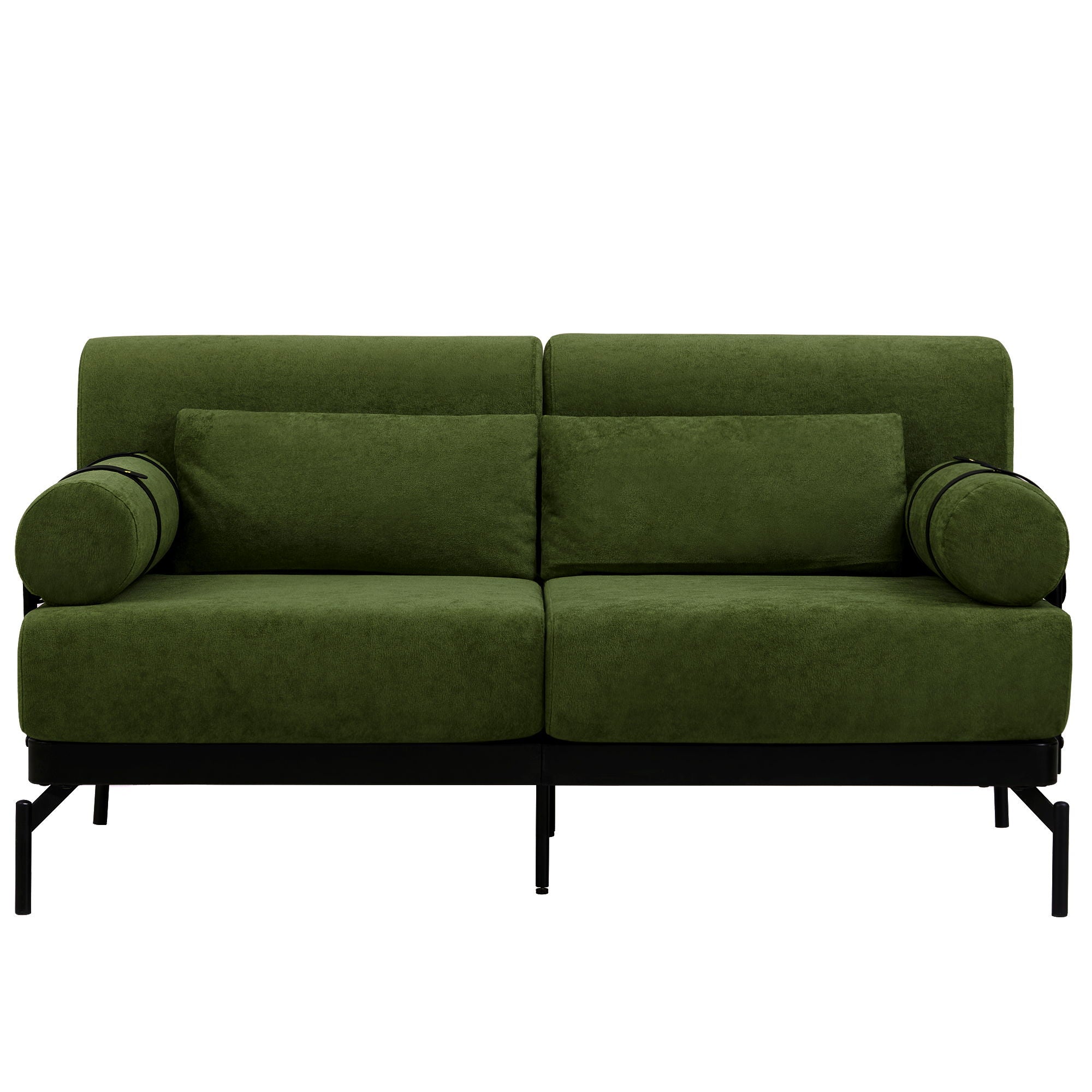 Modern Loveseat Sofa 2 Seater With USB Ports, Cylindrical Armrests - Best Buy Furniture