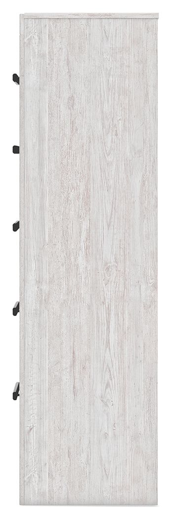 Cayboni - Five Drawer Chest - Whitewash - Best Buy Furniture