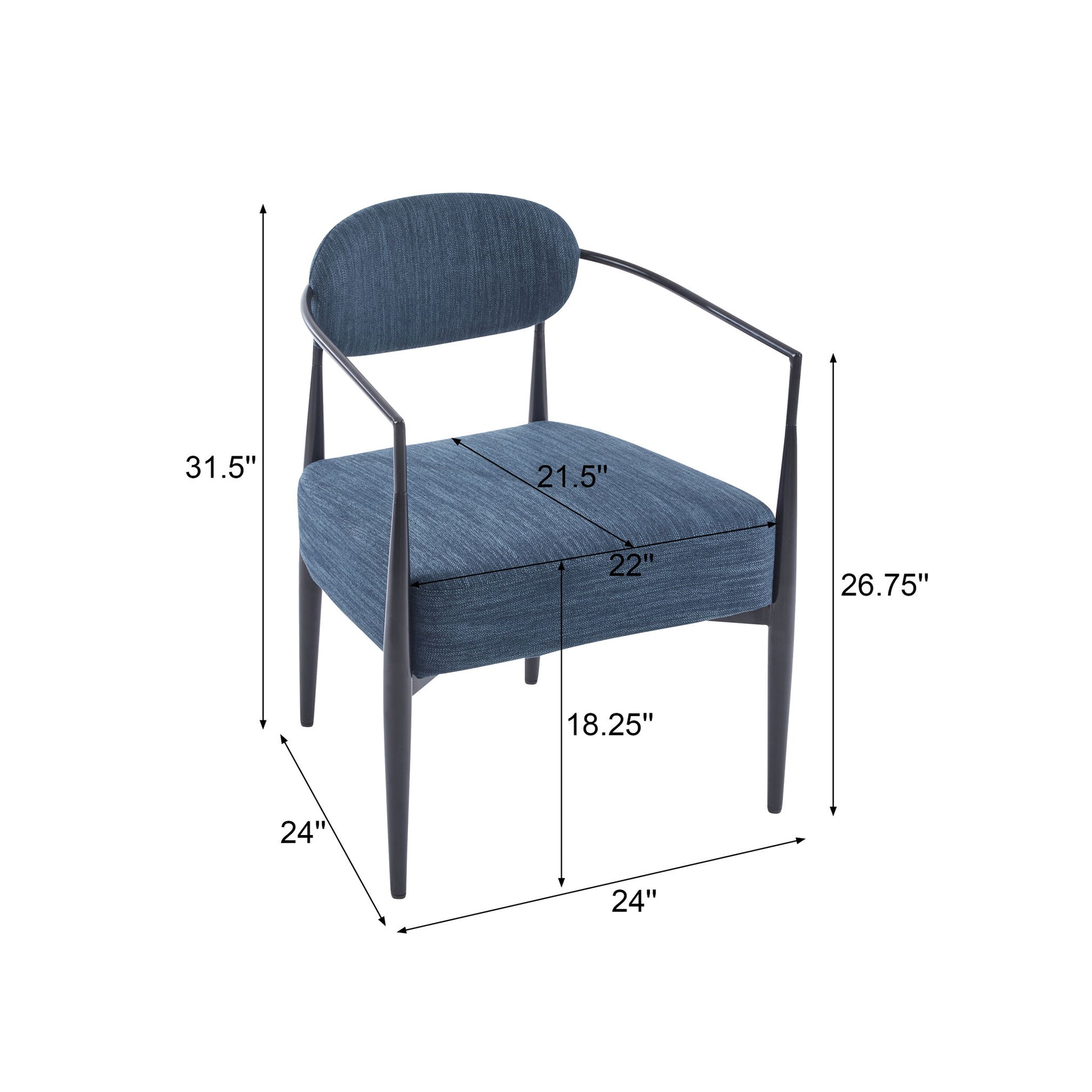 Modern Upholstered Accent Armchair With Pocket Spring Seat - Best Buy Furniture