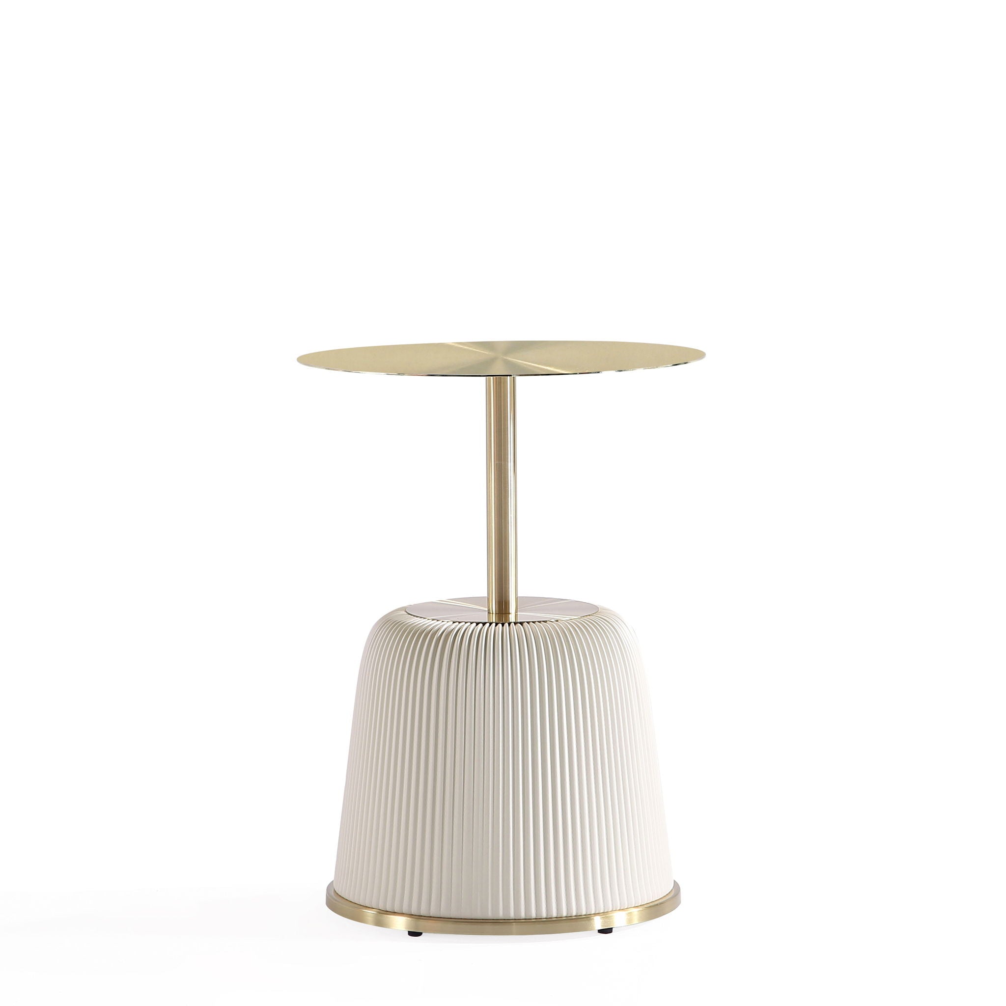 Anderson - Upholstered End Table With Round Top