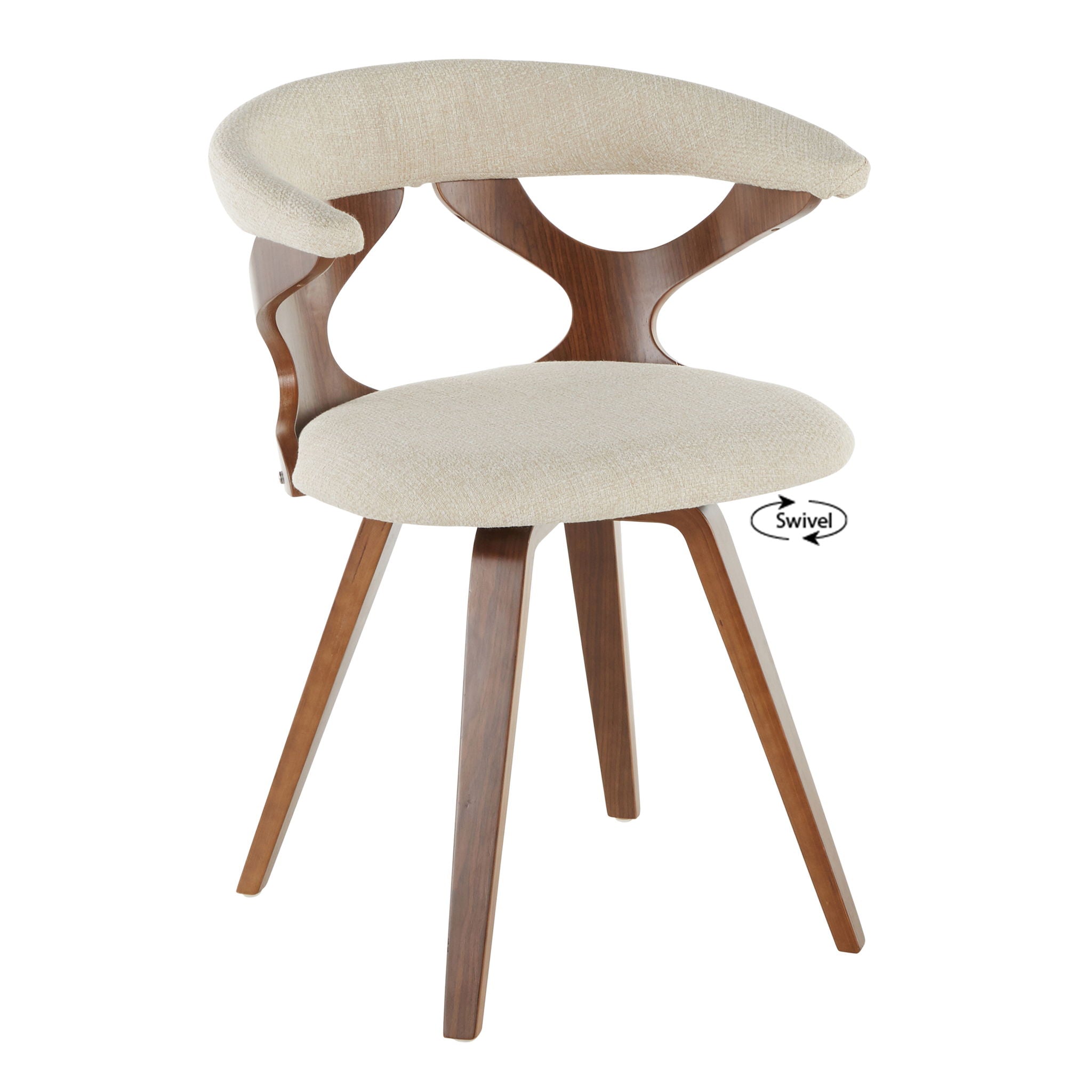 Gardenia - Mid-Century Modern Dining Chair With Swivel - Best Buy Furniture