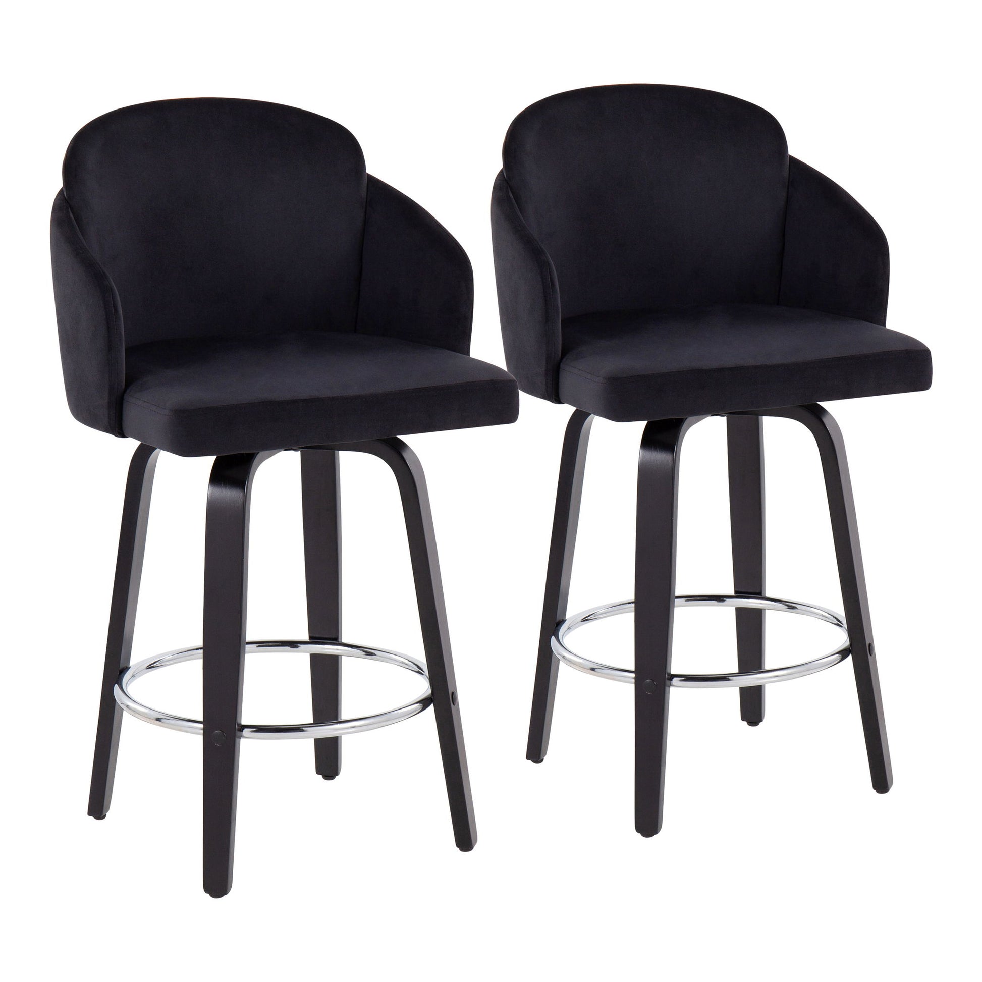 Dahlia - Contemporary Counter Stool Round Footrest (Set of 2) - Best Buy Furniture