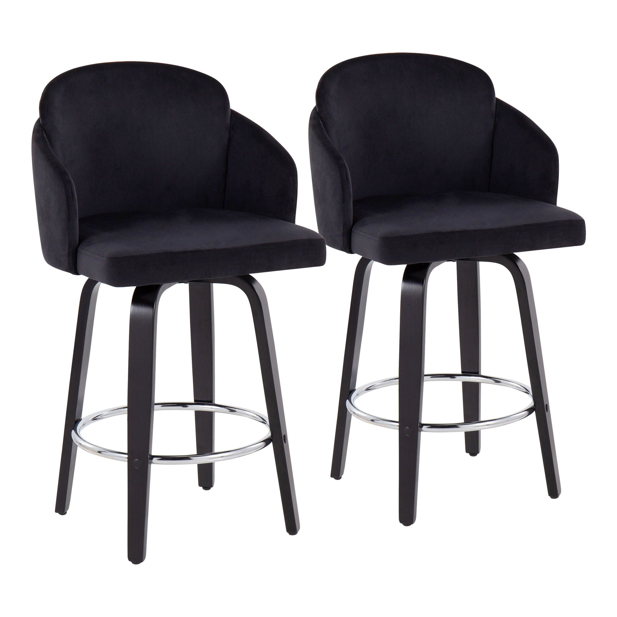 Dahlia - Contemporary Counter Stool Round Footrest (Set of 2) - Best Buy Furniture