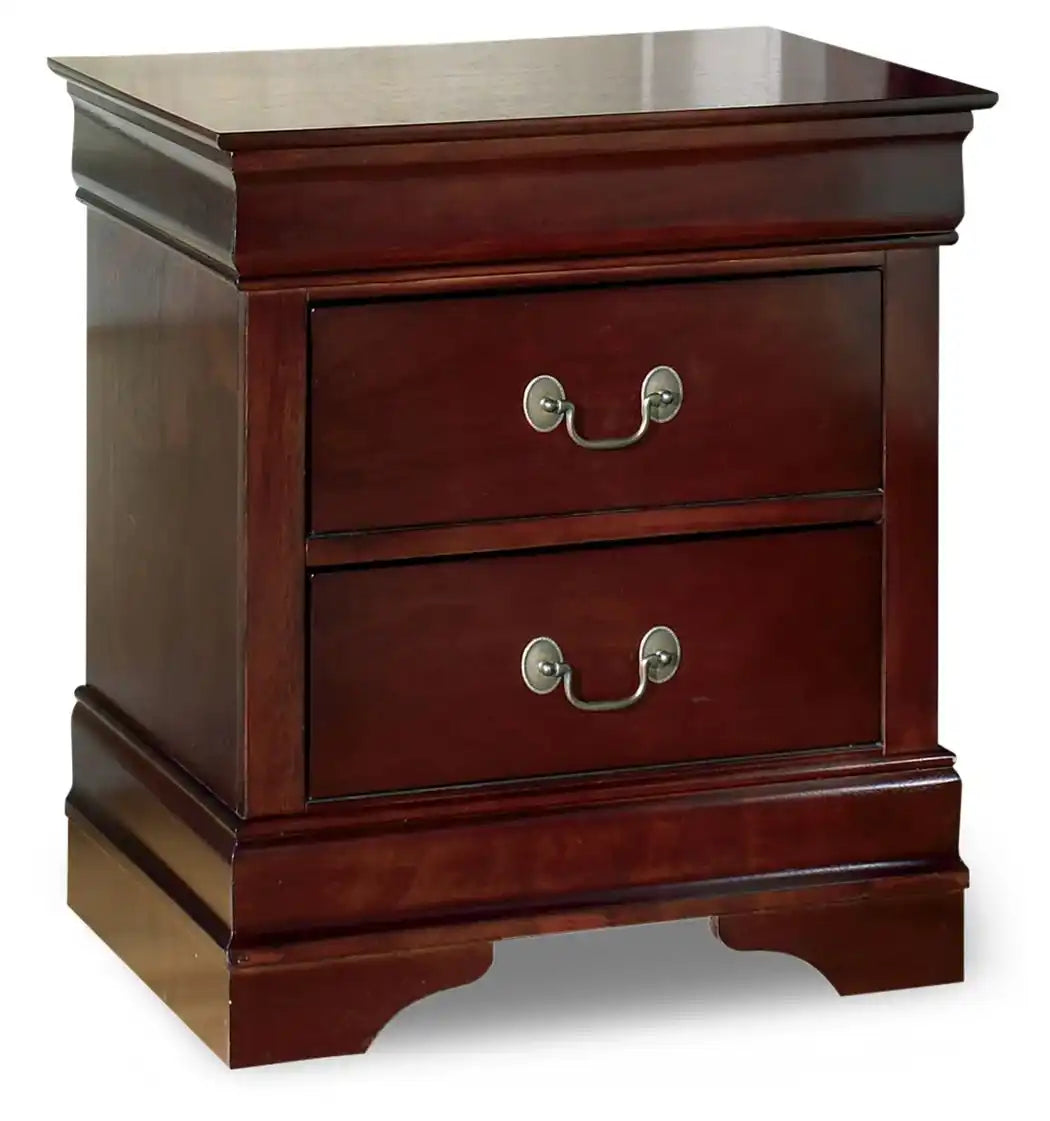 Alisdair - Two Drawer Night Stand - Reddish Brown - Best Buy Furniture
