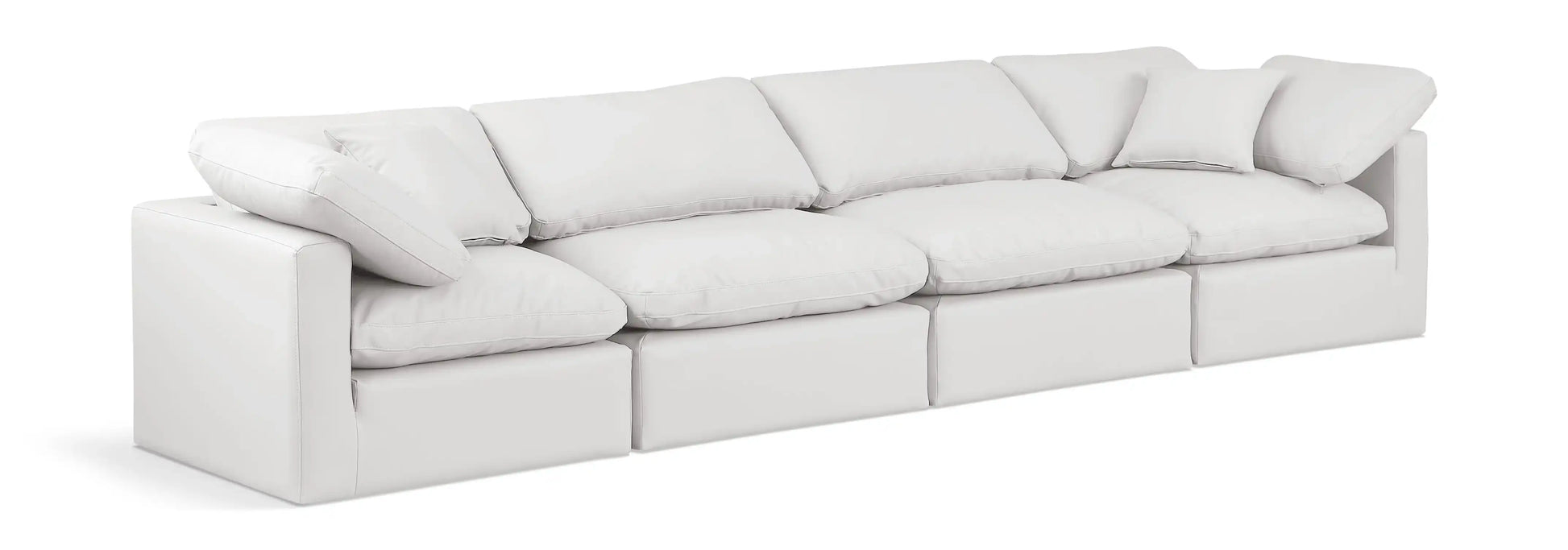 Indulge - Faux Leather 4 Seat Modular Sofa - Best Buy Furniture