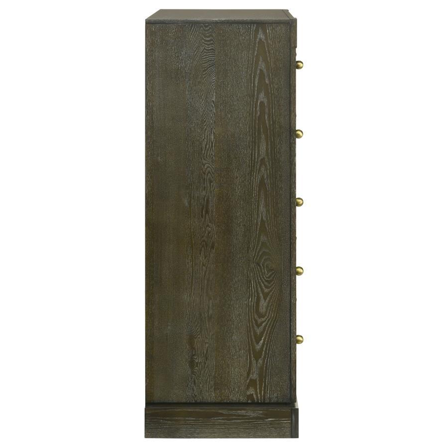Gran Park - 5-Drawer Bedroom Chest Of Drawers - Dark Cocoa - Best Buy Furniture