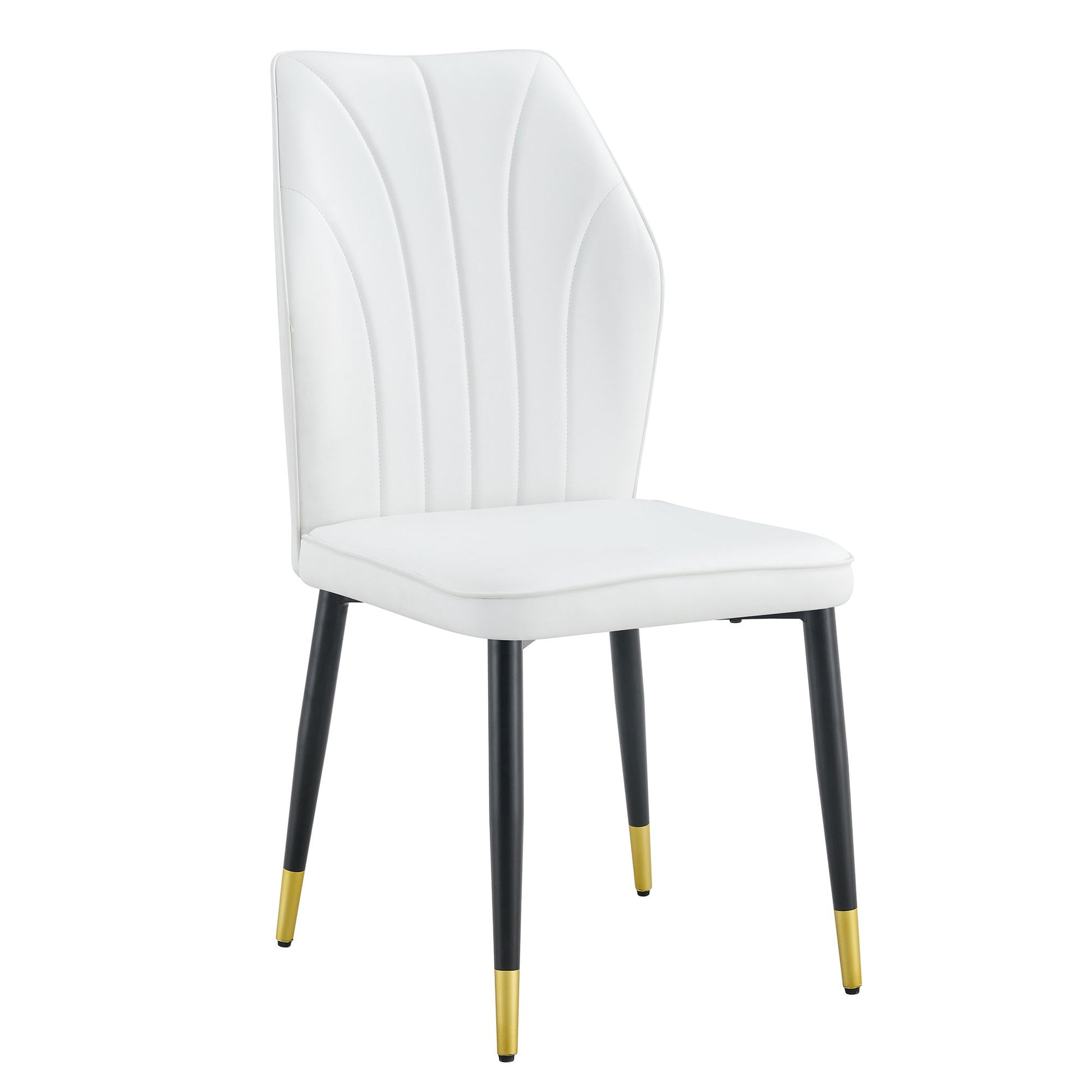 4 Modern Dining Chairs With Stylish Patterned Backrest And Metal Legs - Best Buy Furniture