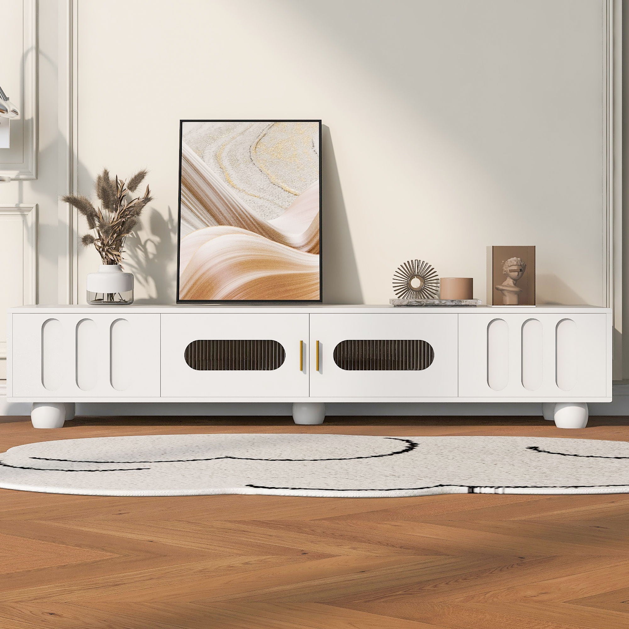Modern TV Stand For TVs Up To 80", 2 Drawers And Cabinet - Best Buy Furniture