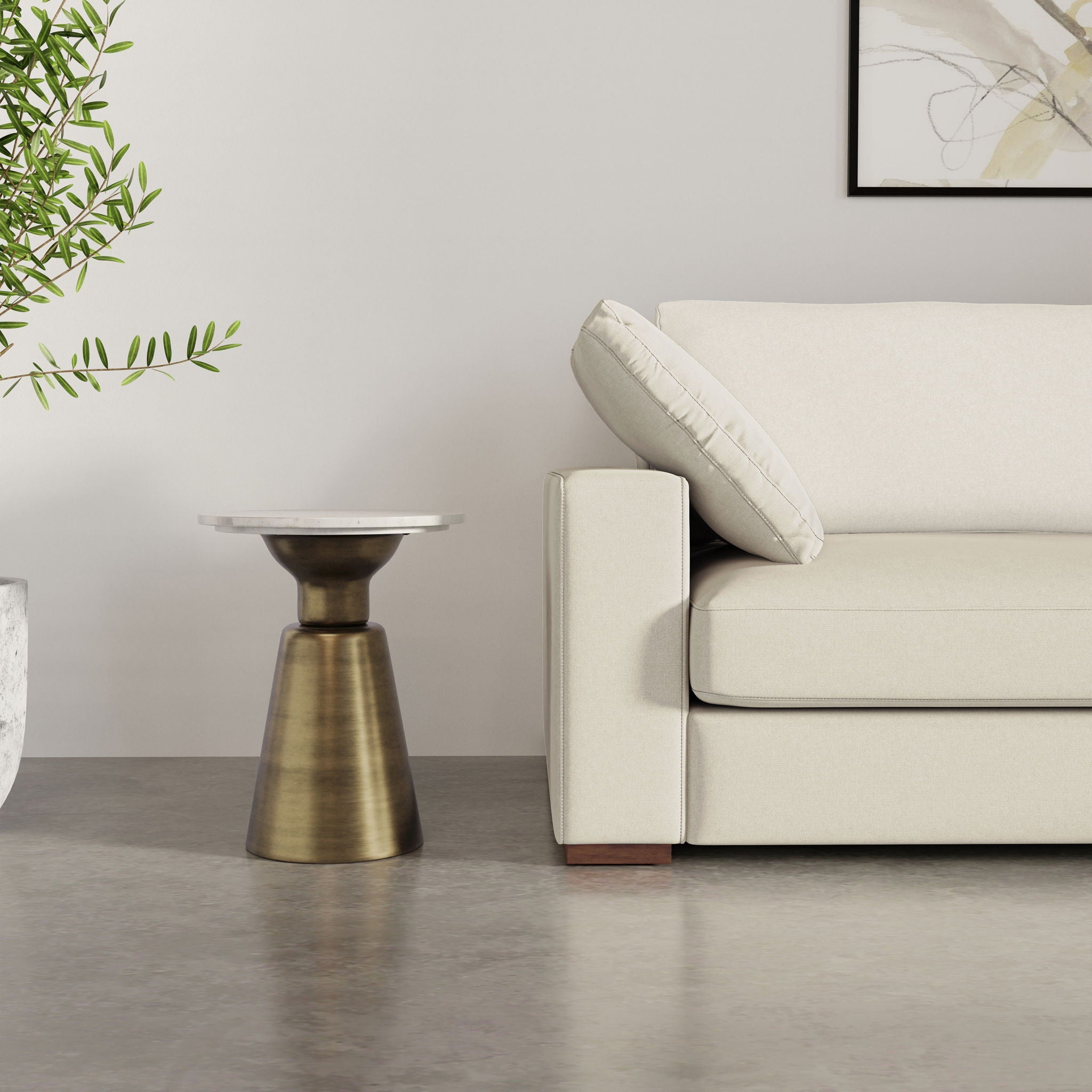 Leyla - Side Table - Antique Brass - Best Buy Furniture