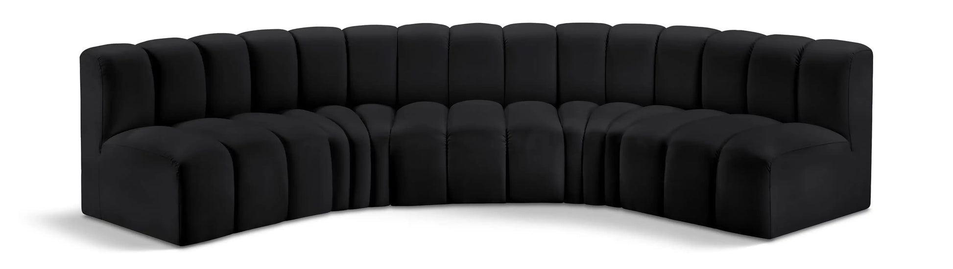 Arc - Faux Leather 5 Piece U-Shaped Modular Sofa - Best Buy Furniture