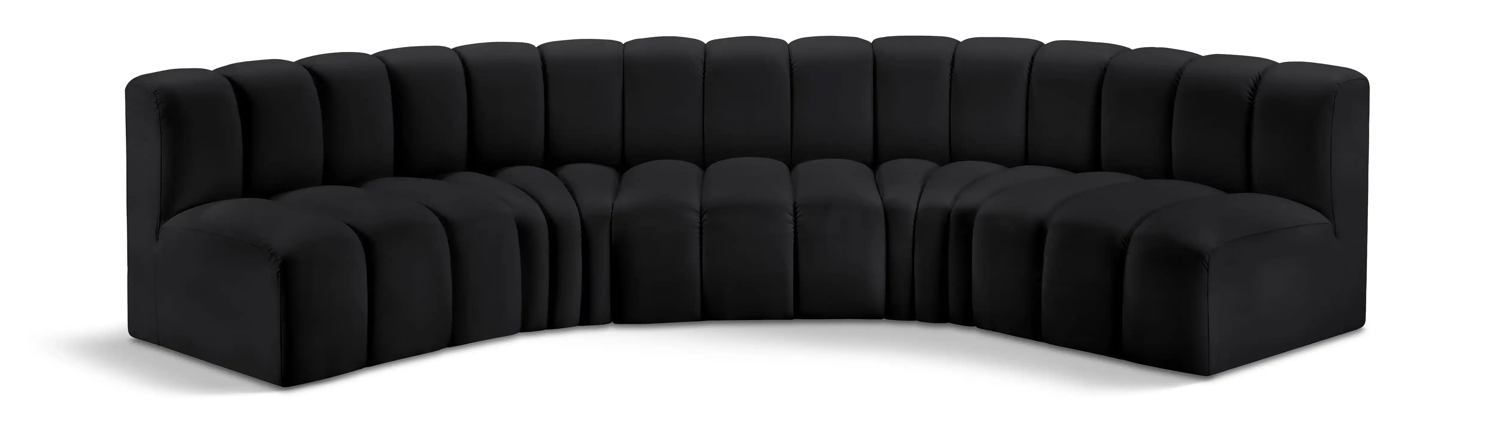 Arc - Faux Leather 5 Piece U-Shaped Modular Sofa - Best Buy Furniture