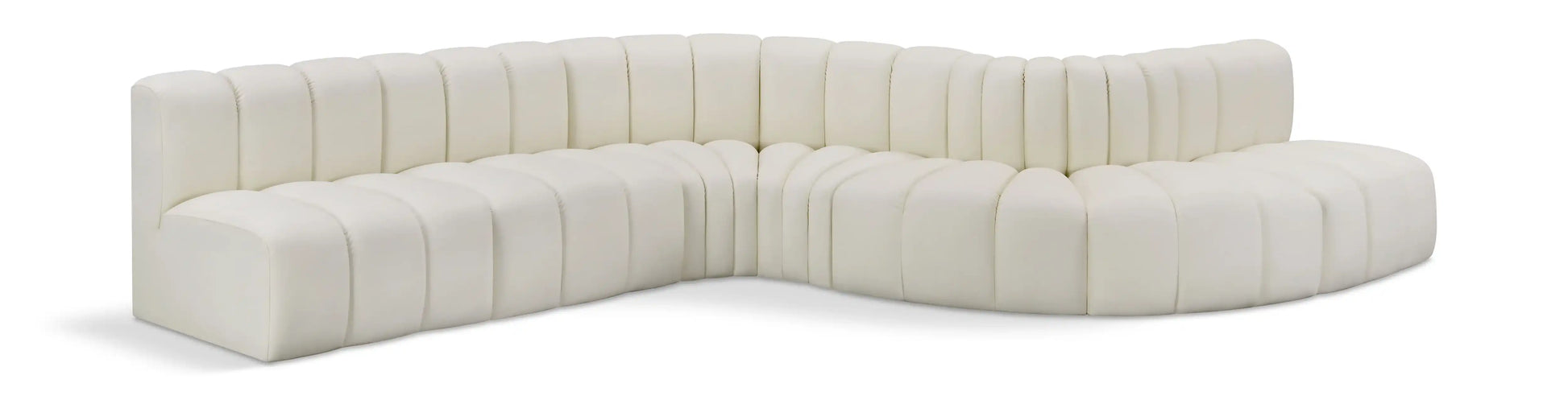 Arc - Faux Leather 7 Piece Modular Sofa - Best Buy Furniture