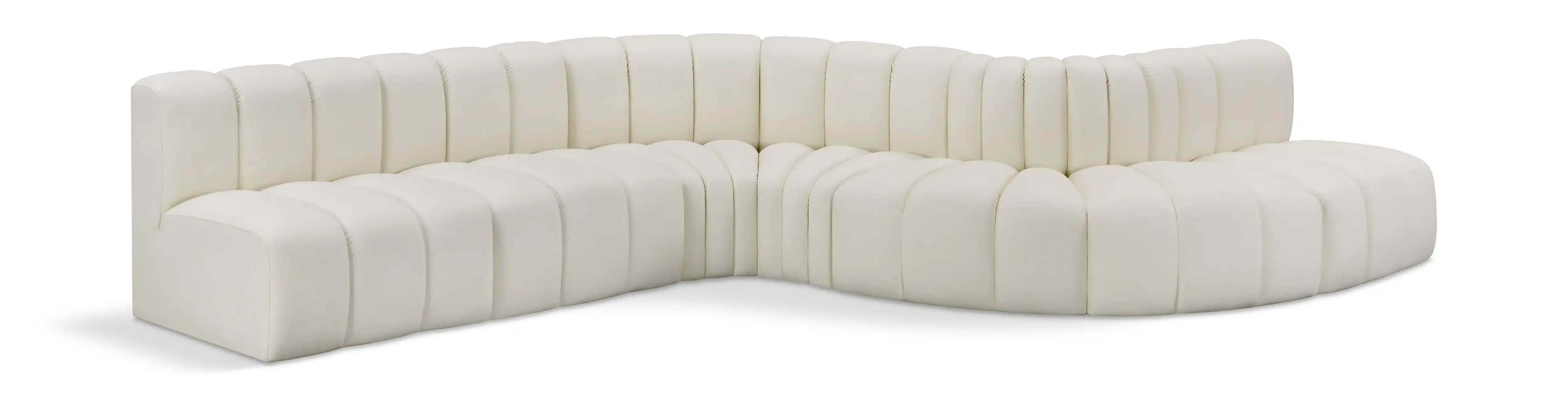Arc - Faux Leather 7 Piece Modular Sofa - Best Buy Furniture