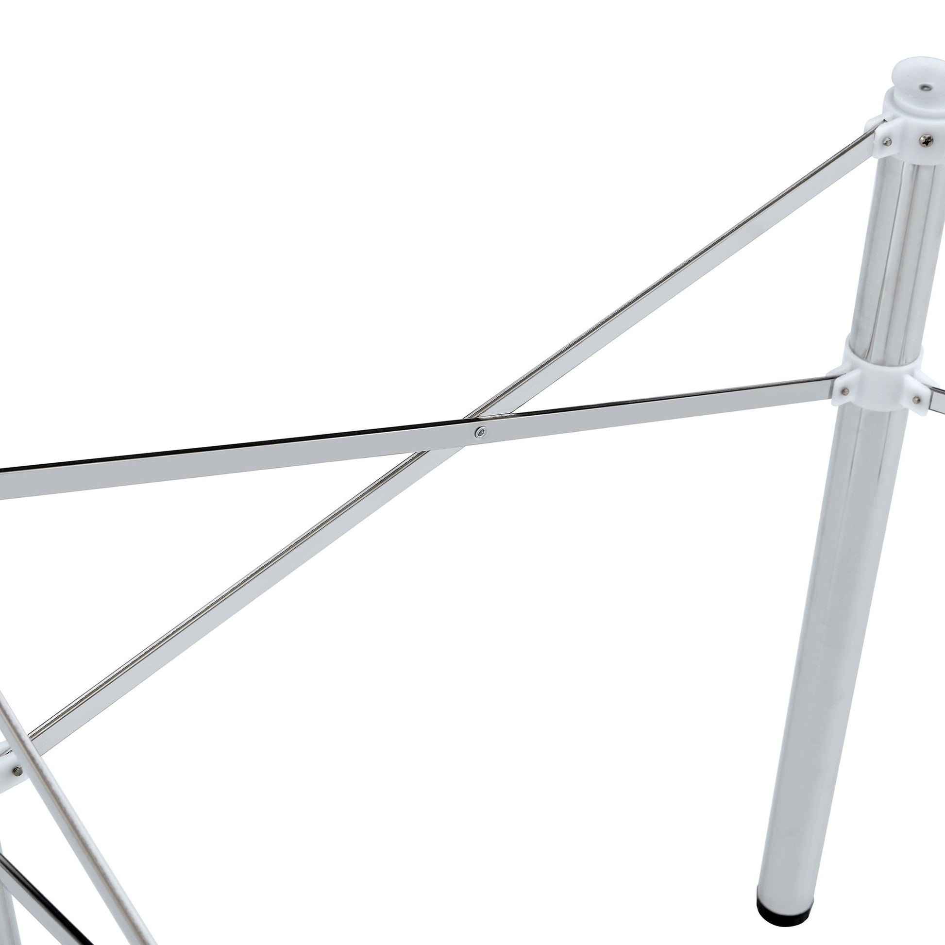 Simple Silver Stainless Steel Folding Table Frame Multifunctional Space Saving Design.Separate Folding Table Legs That Can Be Paired With Various Sizes And Styles Of Tabletops - Silver - Best Buy Furniture