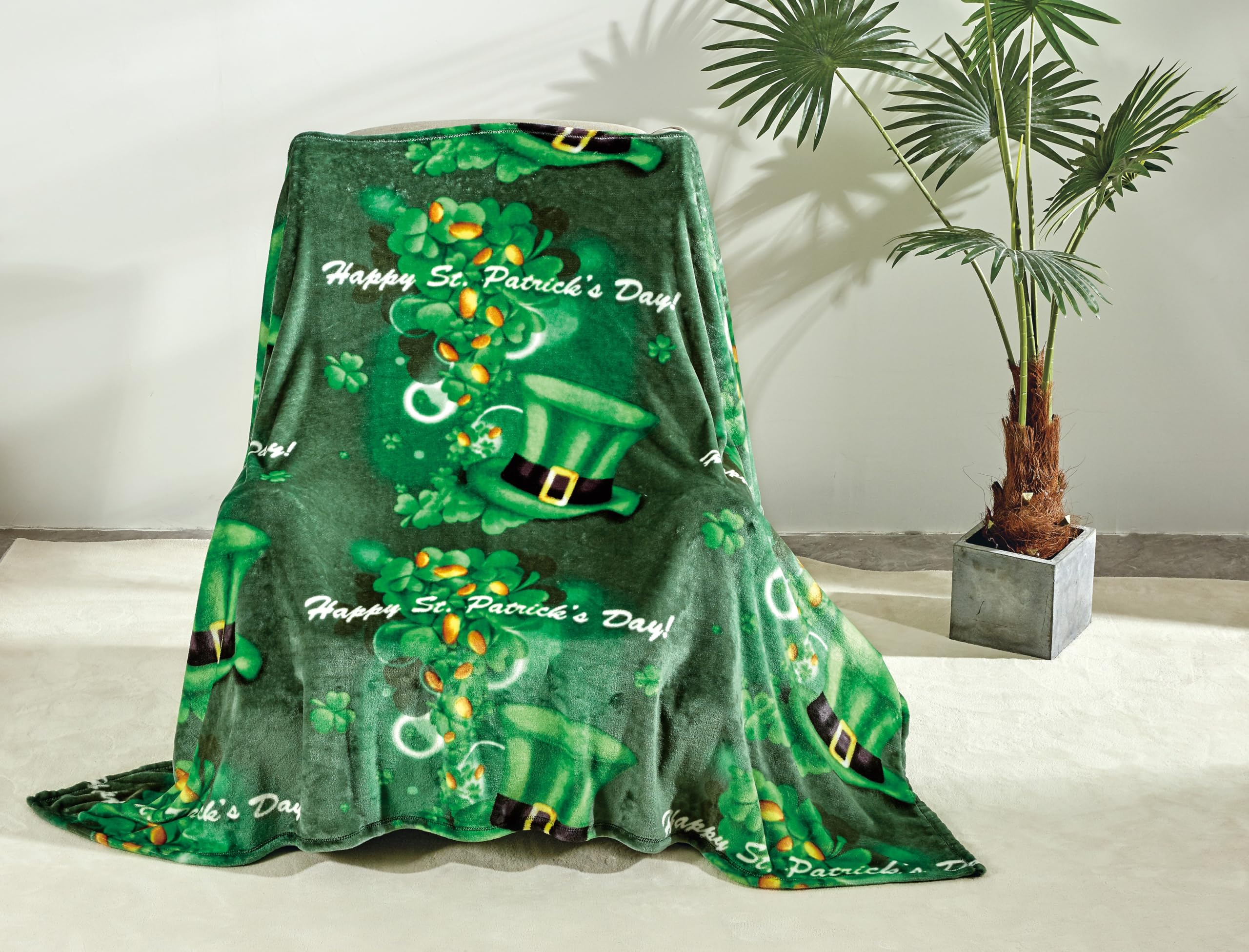 Faith, Hope, Love Home Decor Luck Of The Irish St Patrick'S Day Plush Throw Blanket - Best Buy Furniture