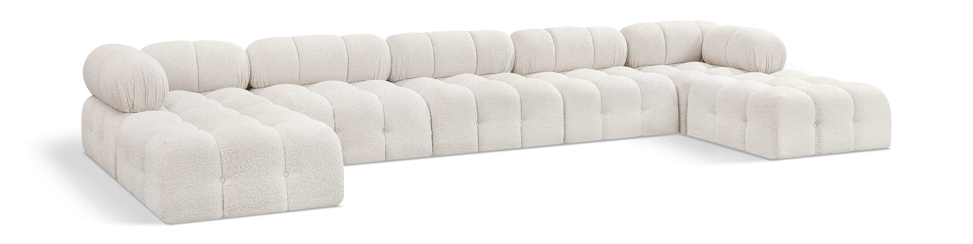 Ames - 7 Piece Fabric Modular U-Shaped Sectional - Best Buy Furniture