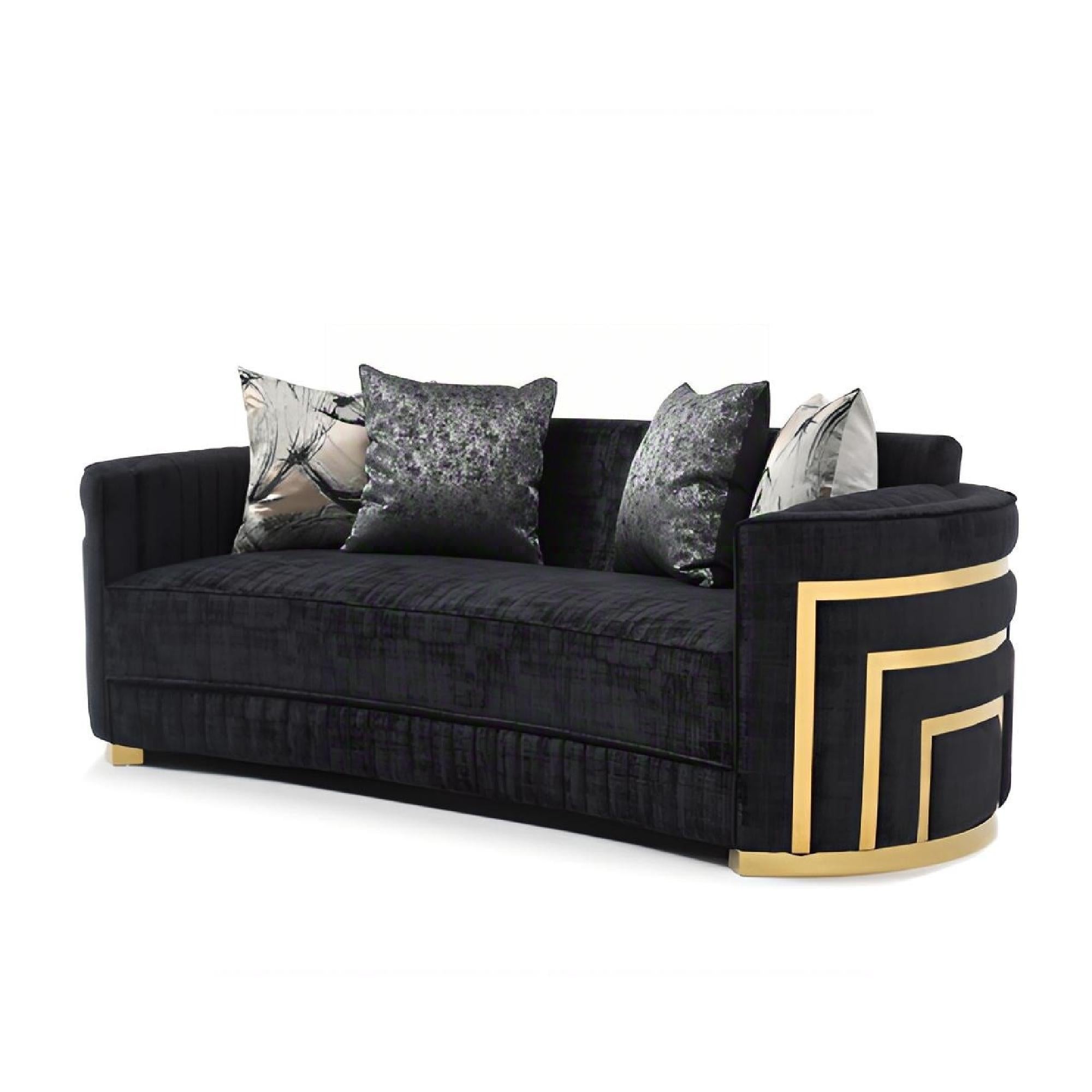 Soledad - Sofa With Upholstery And Hued Accents - Black - Best Buy Furniture