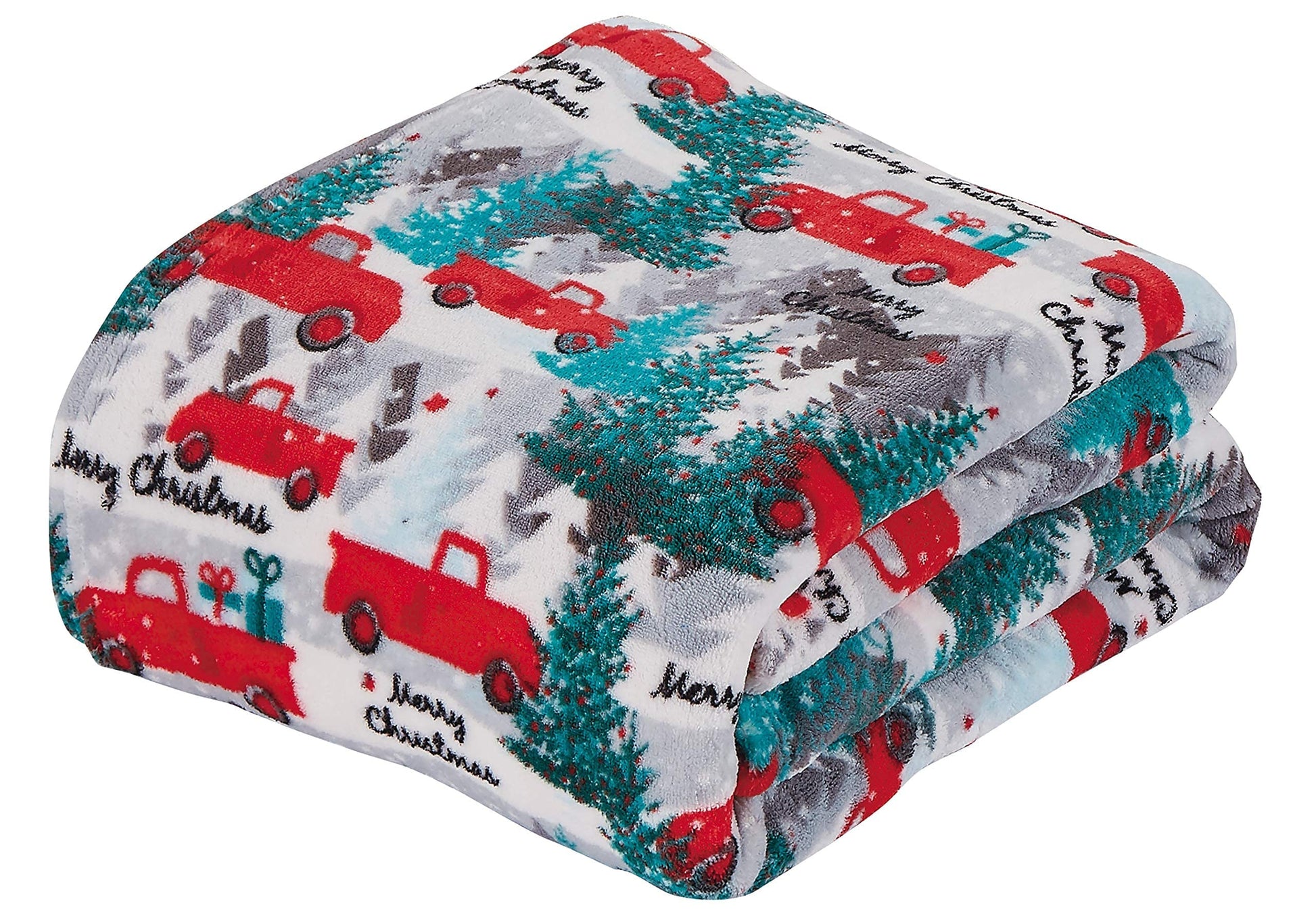 Decor&More Festive Holiday Microplush Throw Blanket (50" x 60") - Forest Friends - Best Buy Furniture