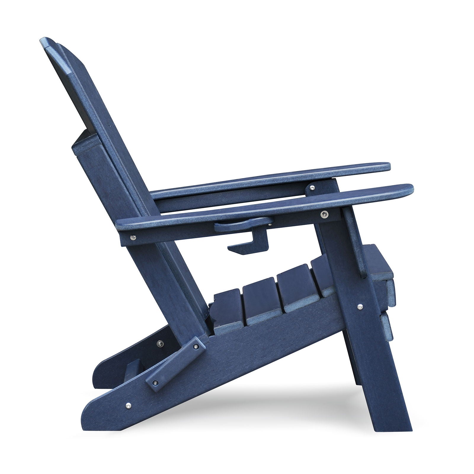 Folding Outdoor Adirondack Chair (Set of 2) And Table Set, Hdpe All-Weather Folding Fire Pit Chair, Ergonomic Design Patio Lawn Chair For Outside Deck Garden Backyardf Balcony - Navy Blue - Best Buy Furniture