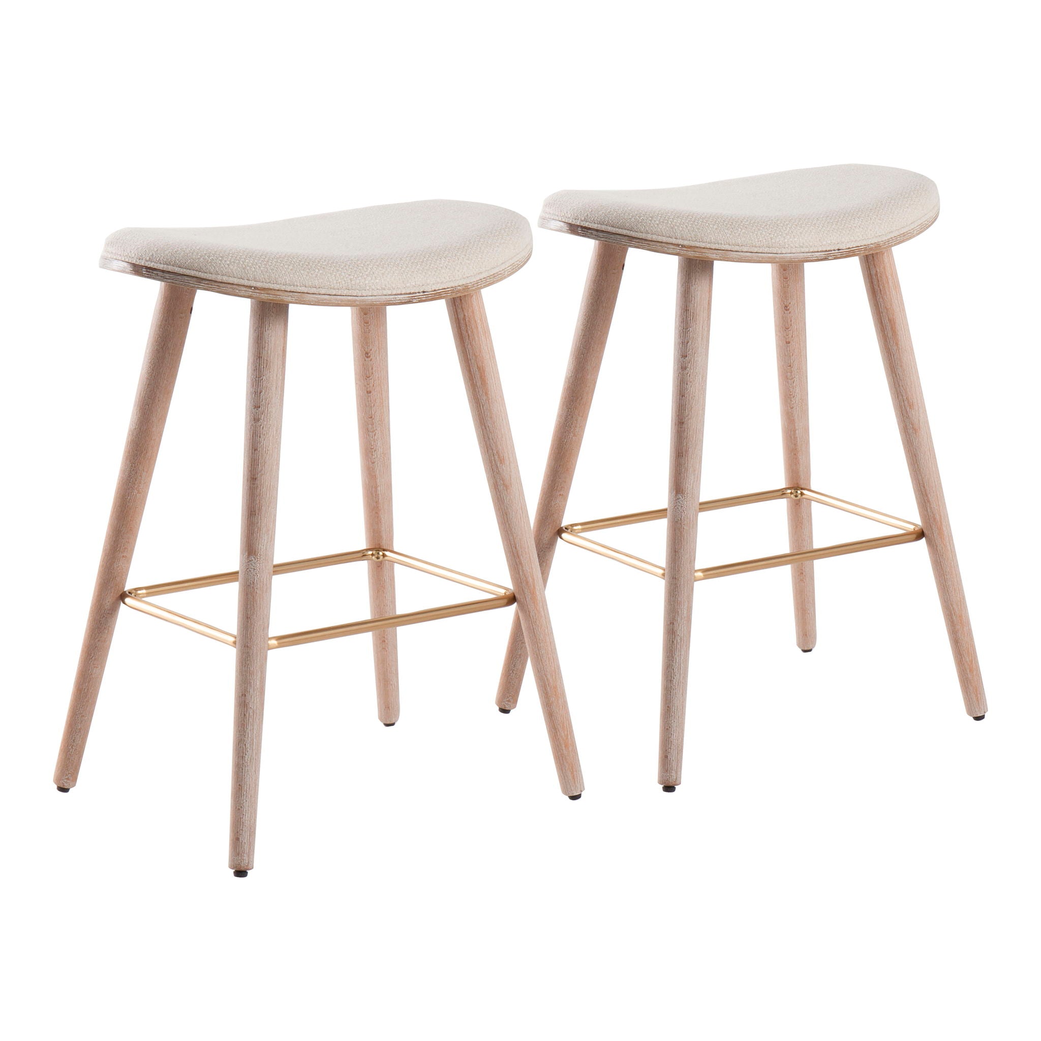 Saddle - Contemporary Counter Stool (Set of 2) - Best Buy Furniture