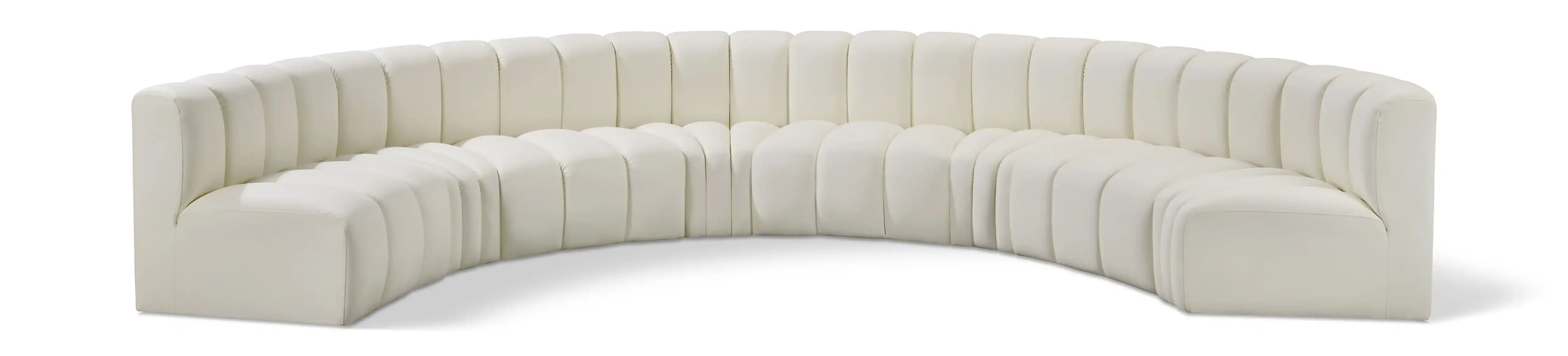Arc - Faux Leather 8 Piece U-Shaped Modular Sofa - Best Buy Furniture