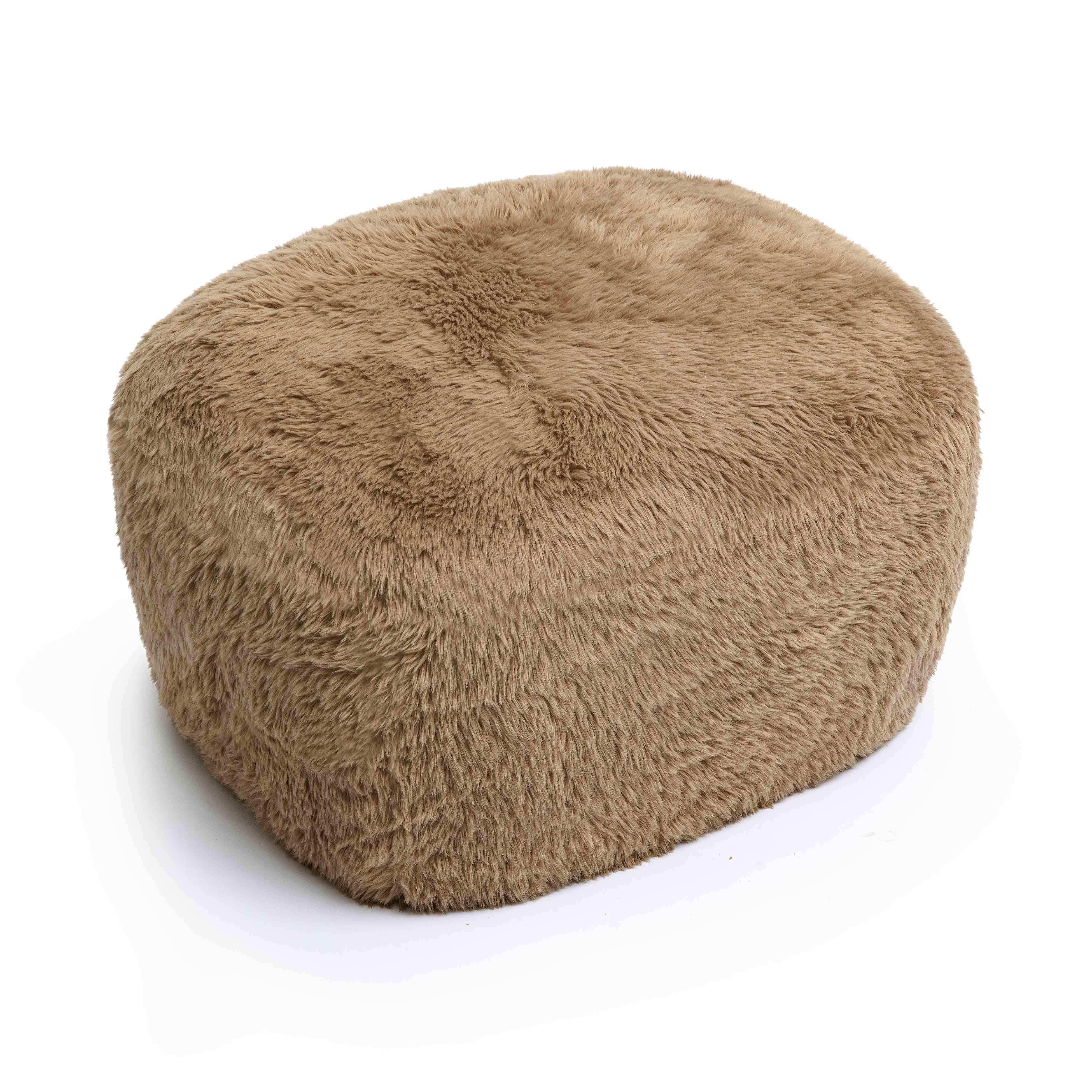 Britt - Vegan Shearling Ottoman - Best Buy Furniture