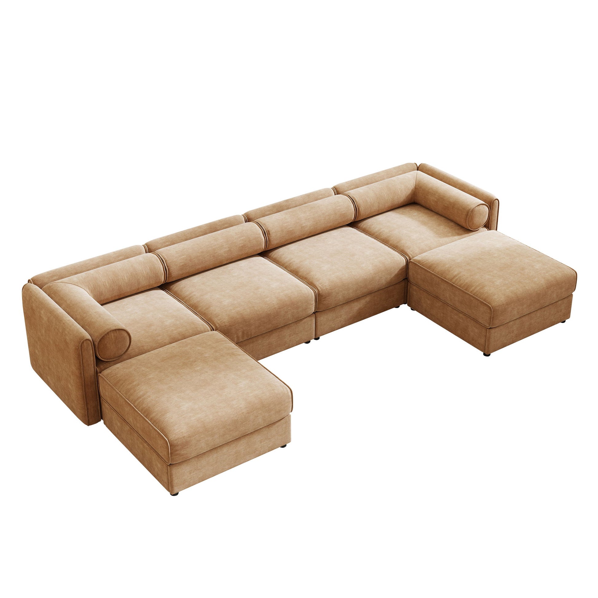 Contemporary Elegant White Chenille Sofa With Storage And Ottoman - Best Buy Furniture