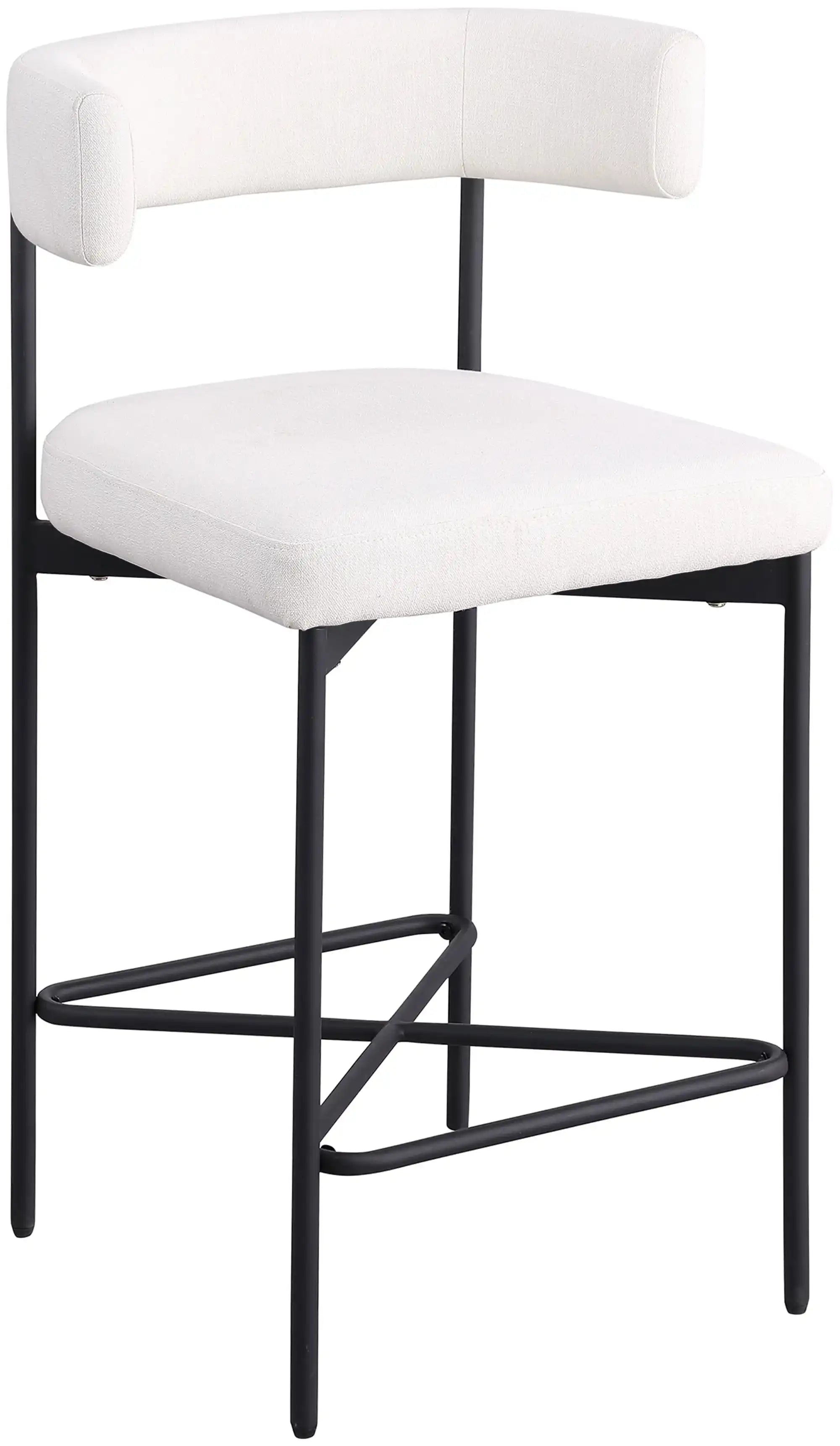 Rivage - Durable Stool With Black Frame (Set of 2) - Best Buy Furniture