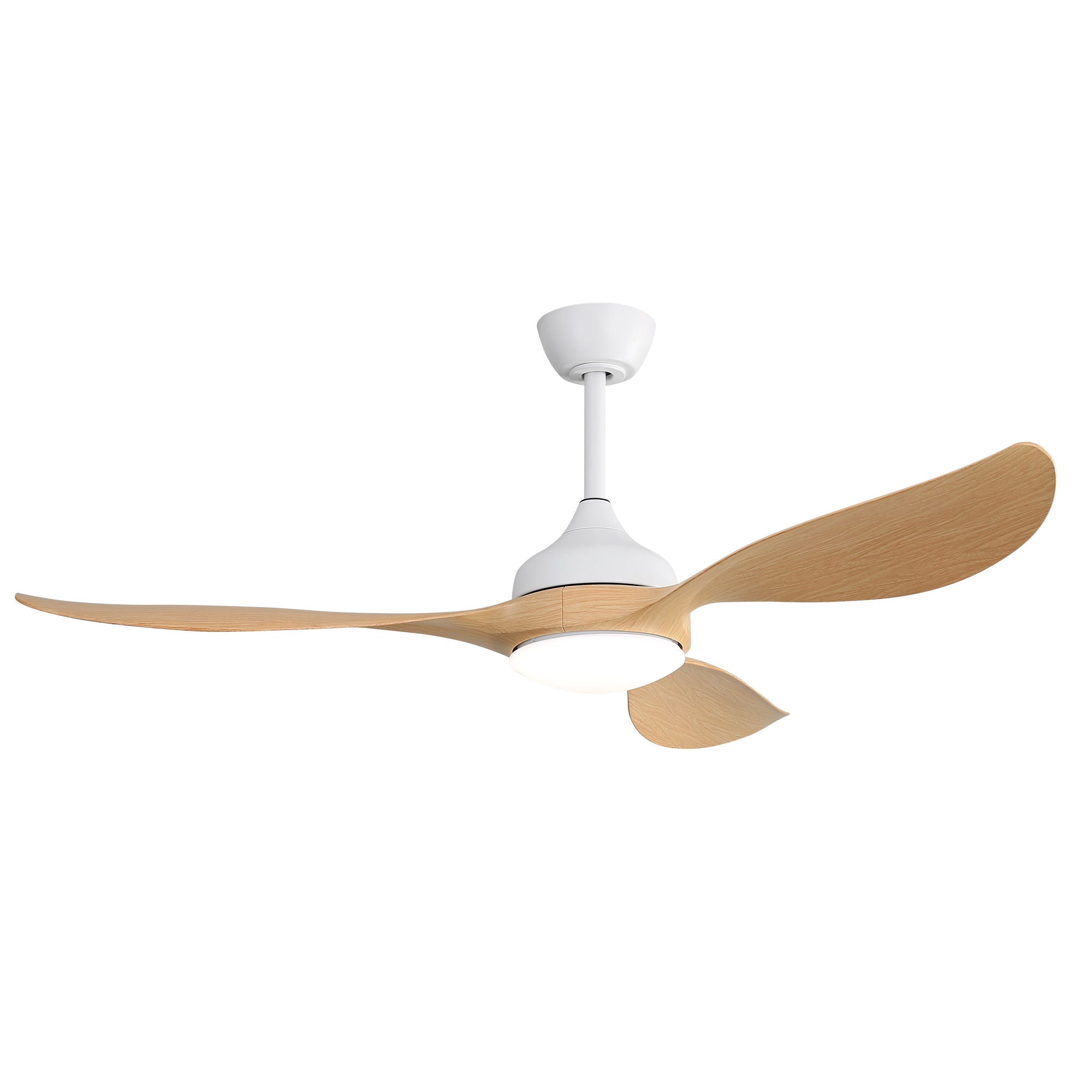 Modern Ceiling Fans Dimmable LED Light Quiet DC Reversible Motor For Indoor & Outdoor - White - Best Buy Furniture