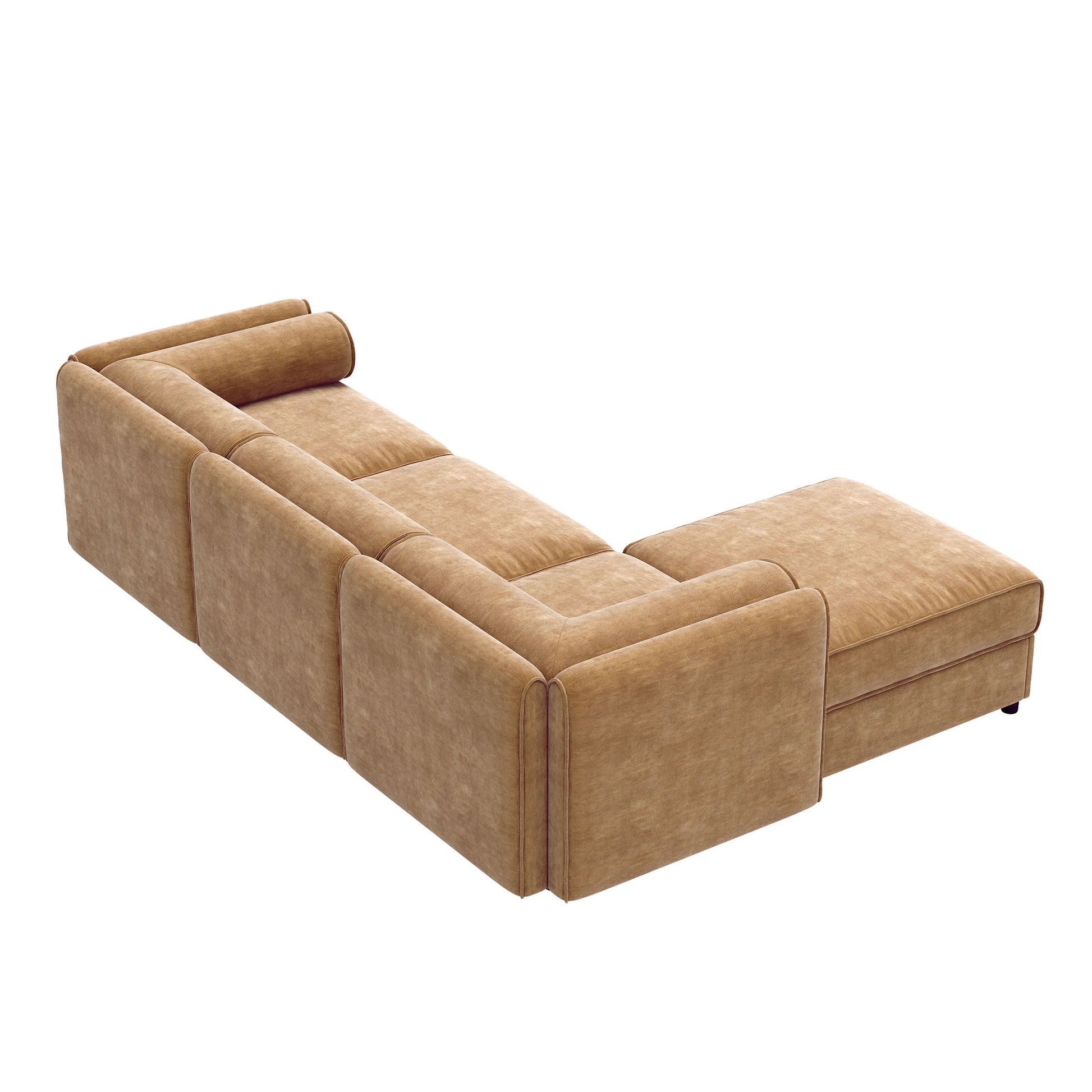 Contemporary Elegant White Chenille Sofa With Storage And Ottoman - Best Buy Furniture