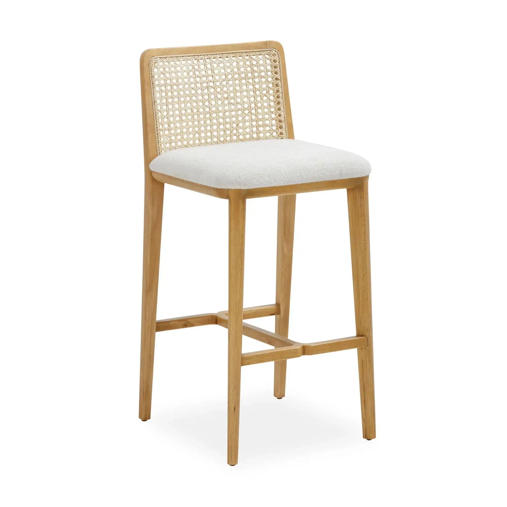 Gerri - Counter Stool - Cream / Natural - Best Buy Furniture