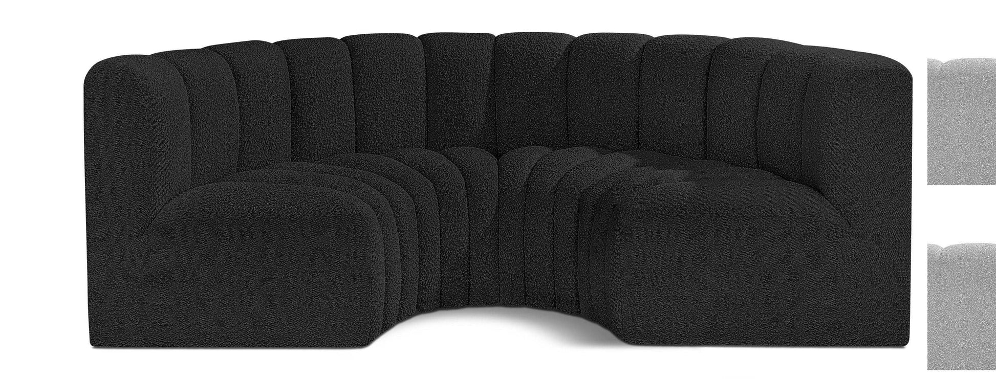 Arc - Boucle Fabric 4 Piece U-Shaped Modular Sofa - Best Buy Furniture