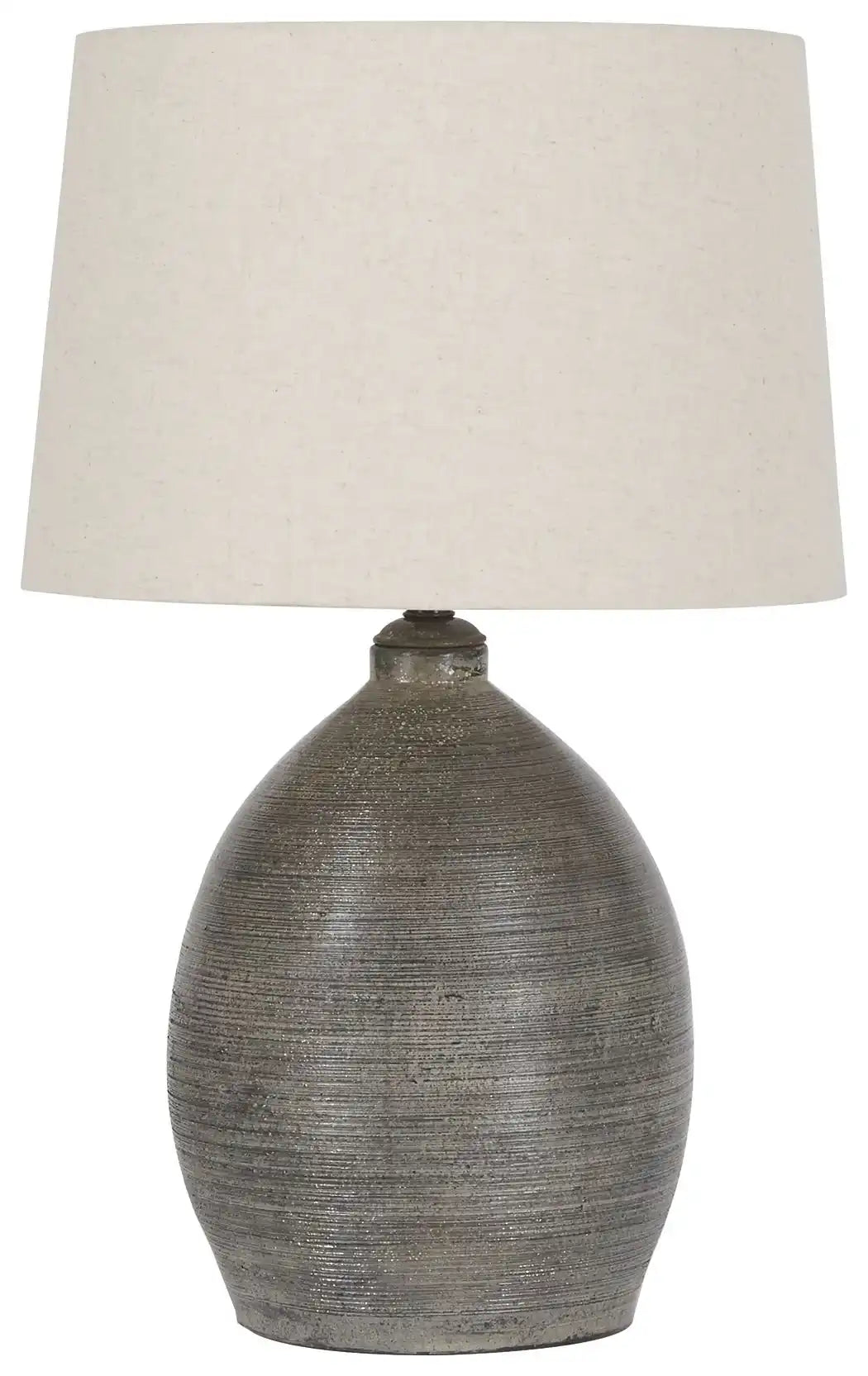 Joyelle - Terracotta Table Lamp - Gray - Best Buy Furniture