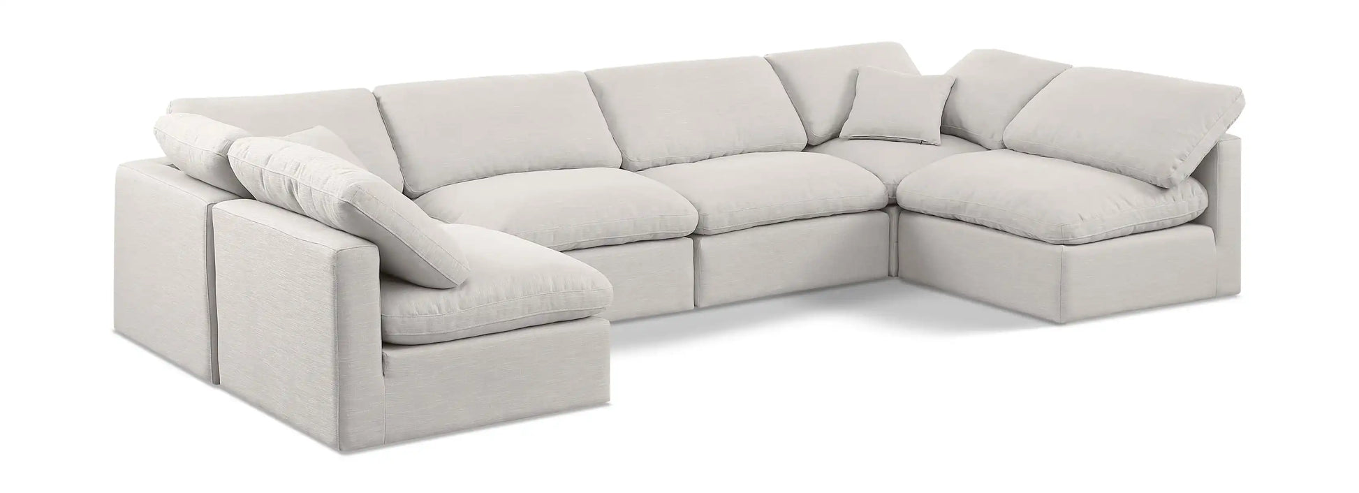 Indulge - Linen 6 Piece Modular U-Shaped Sectional - Best Buy Furniture