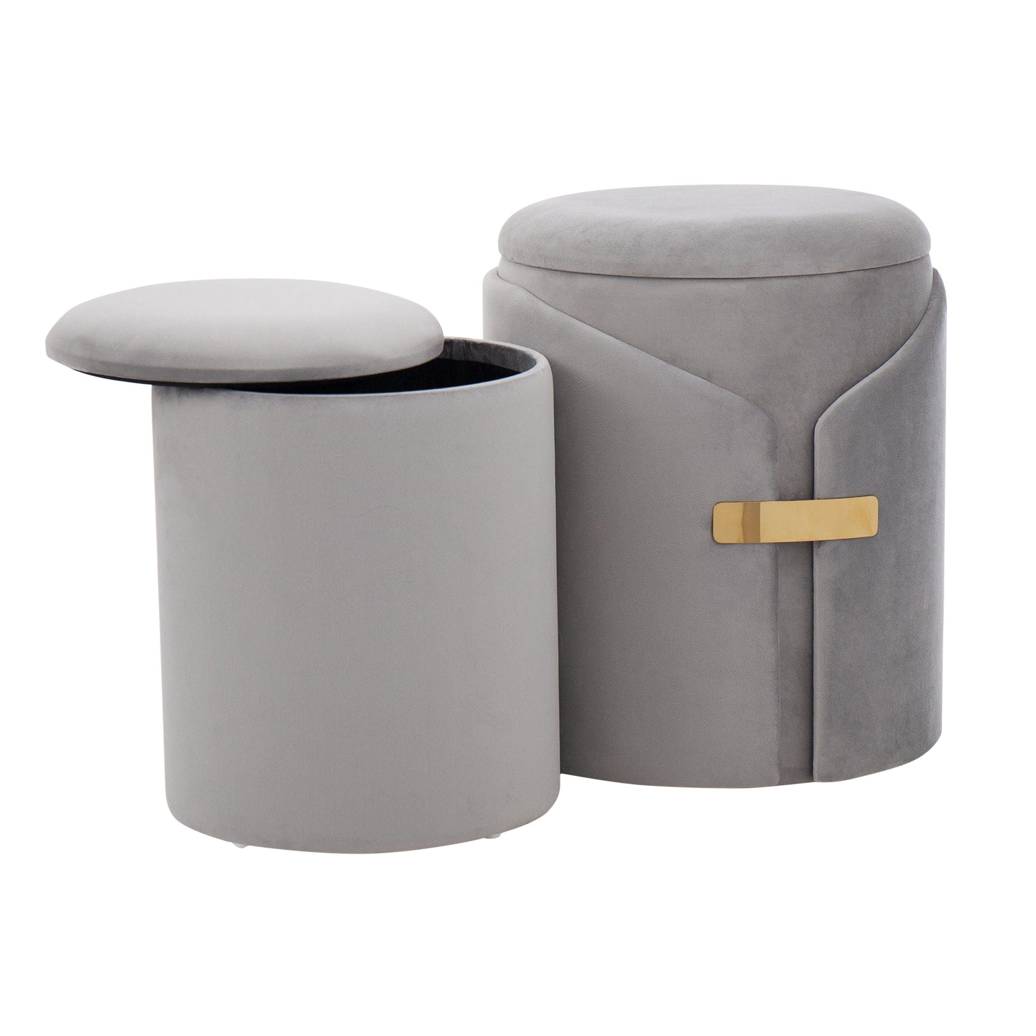 Dahlia - Contemporary / Glam Nesting Ottoman Set - Best Buy Furniture