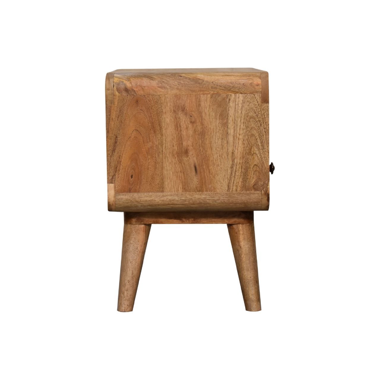 Mini Curved Media Unit - Oak - Best Buy Furniture