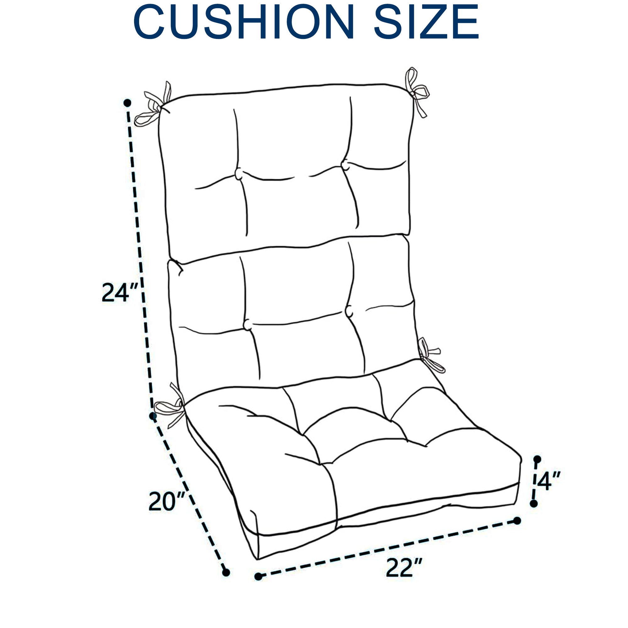 2 Piece High Back Patio Chair Cushion Set - Best Buy Furniture